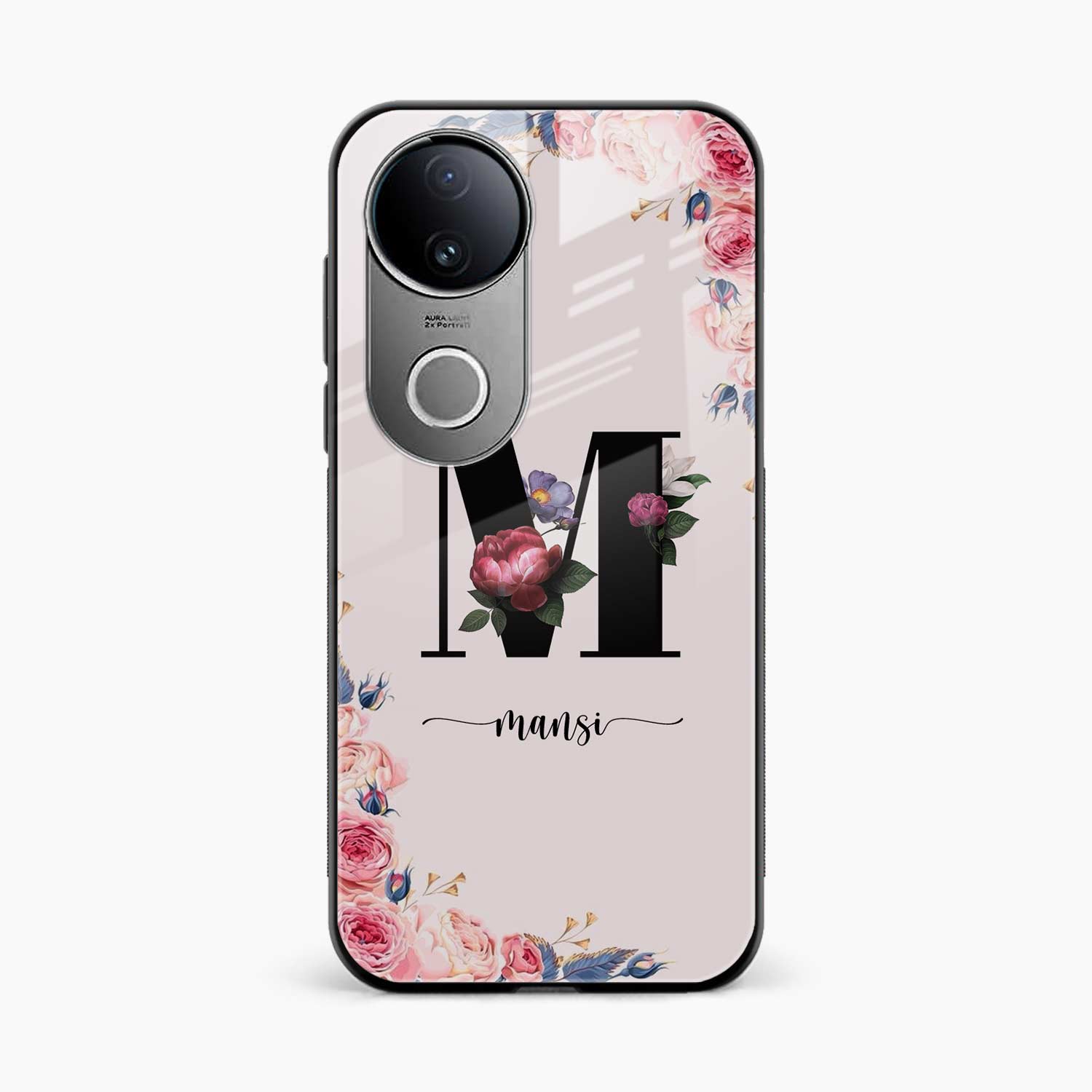 Floral Name Personalised Iqoo Z10r 5G Back Cover