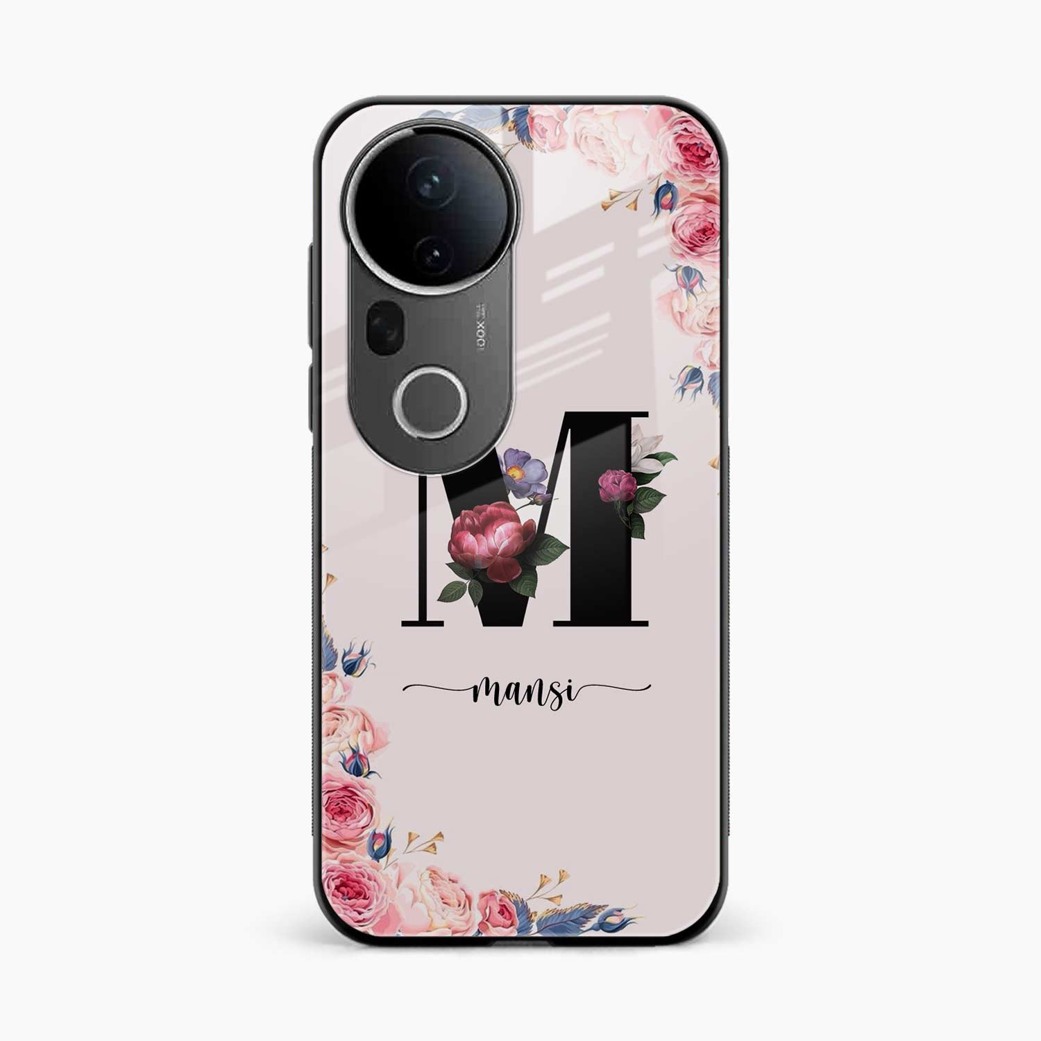 Floral Name Personalised Vivo T4 Ultra 5G Back Cover