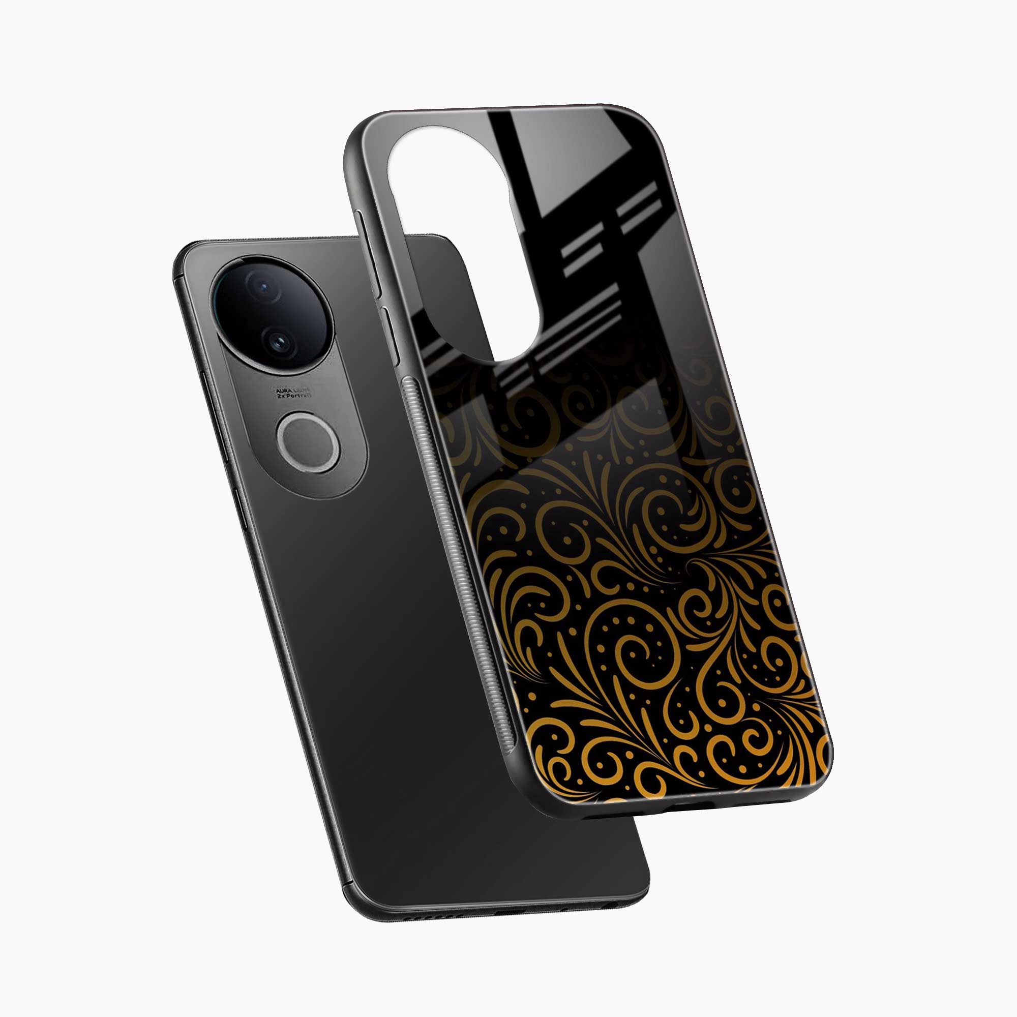 Golden Swirl Iqoo Z10r 5G Back Cover