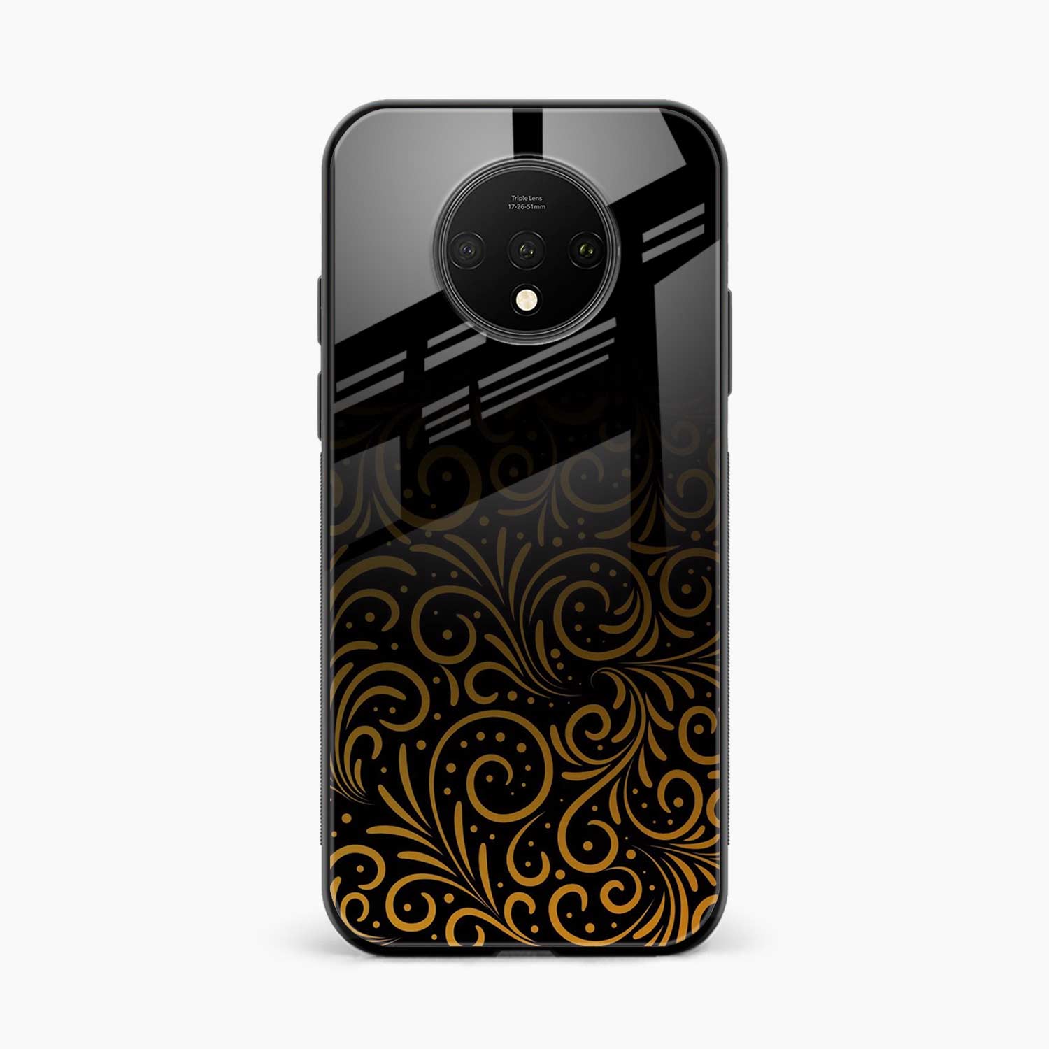 Golden Swirl OnePlus 7T Back Cover