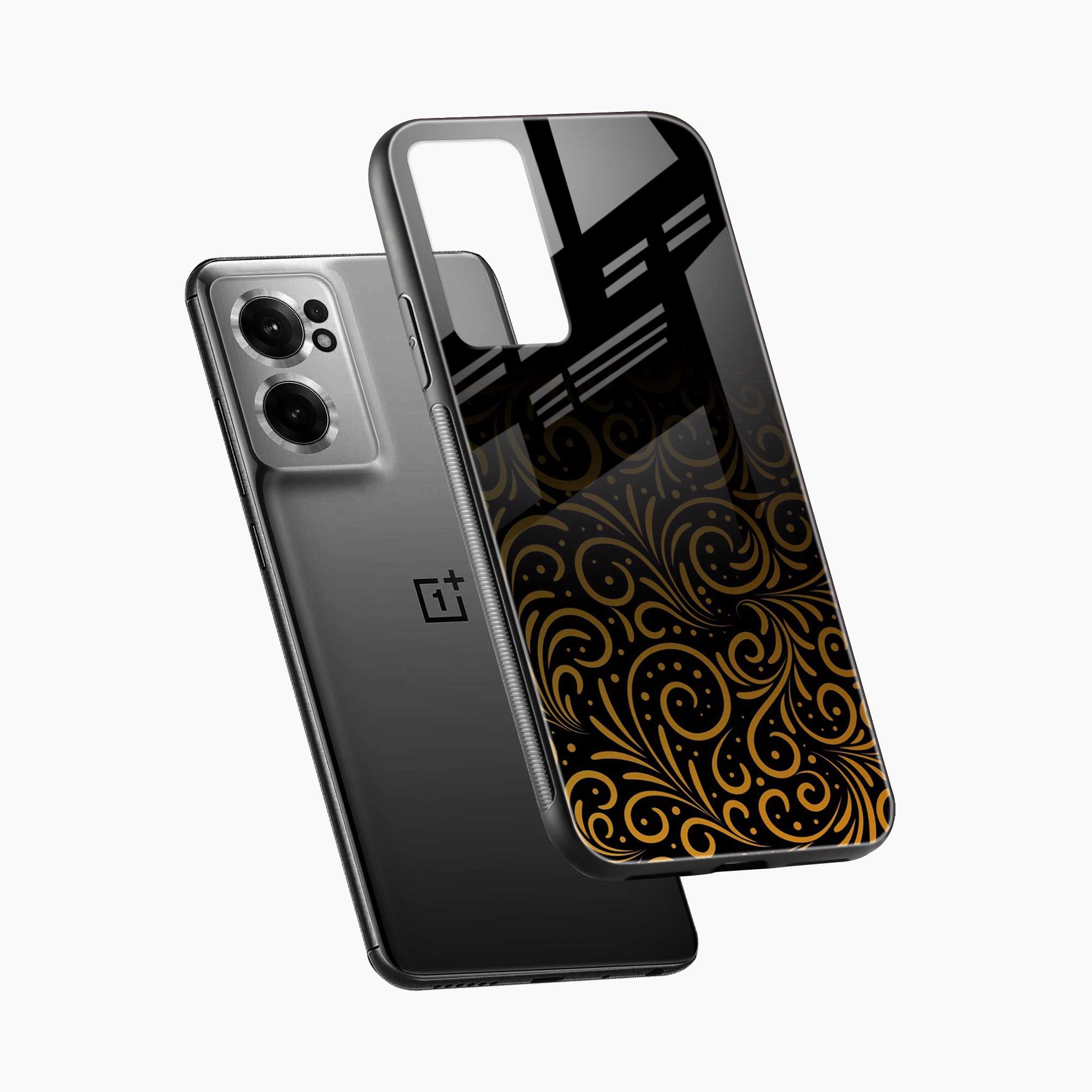 Golden Swirl OnePlus Nord CE 2 Back Cover