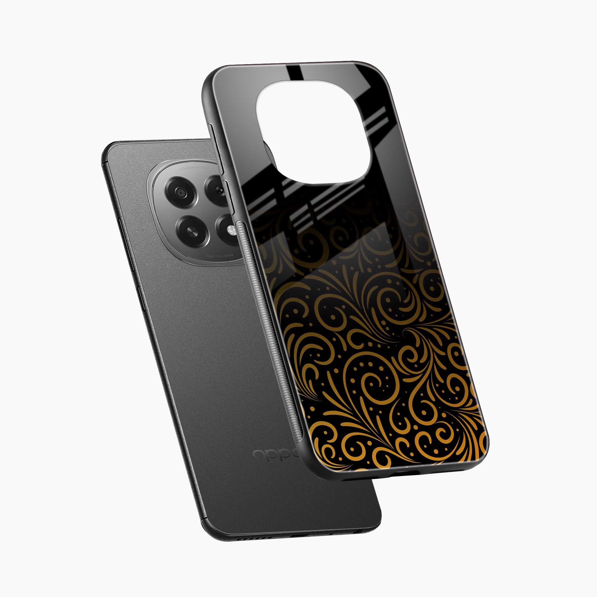 Golden Swirl Oppo F29 5G Back Cover