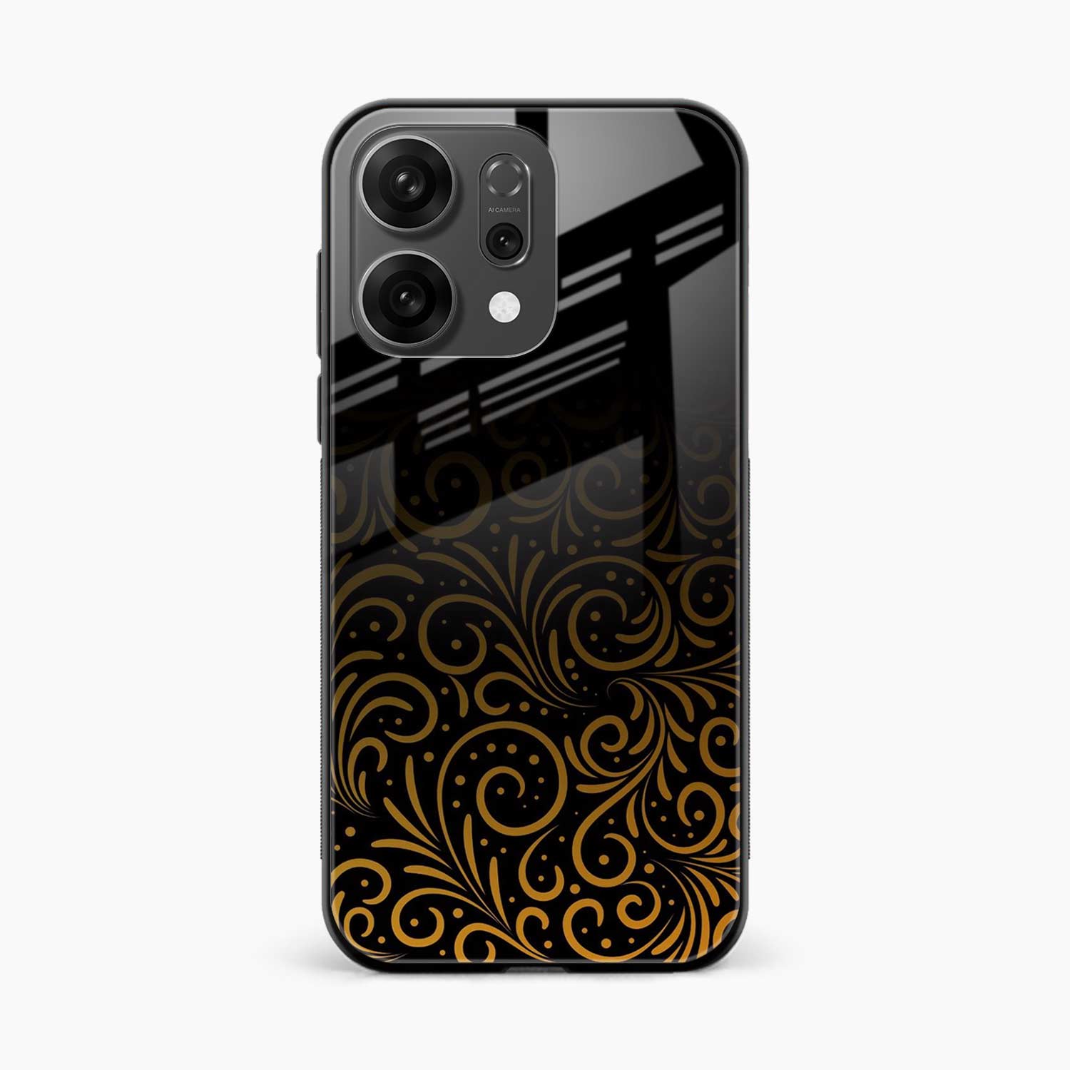 Golden Swirl Oppo Reno 14 5G Back Cover