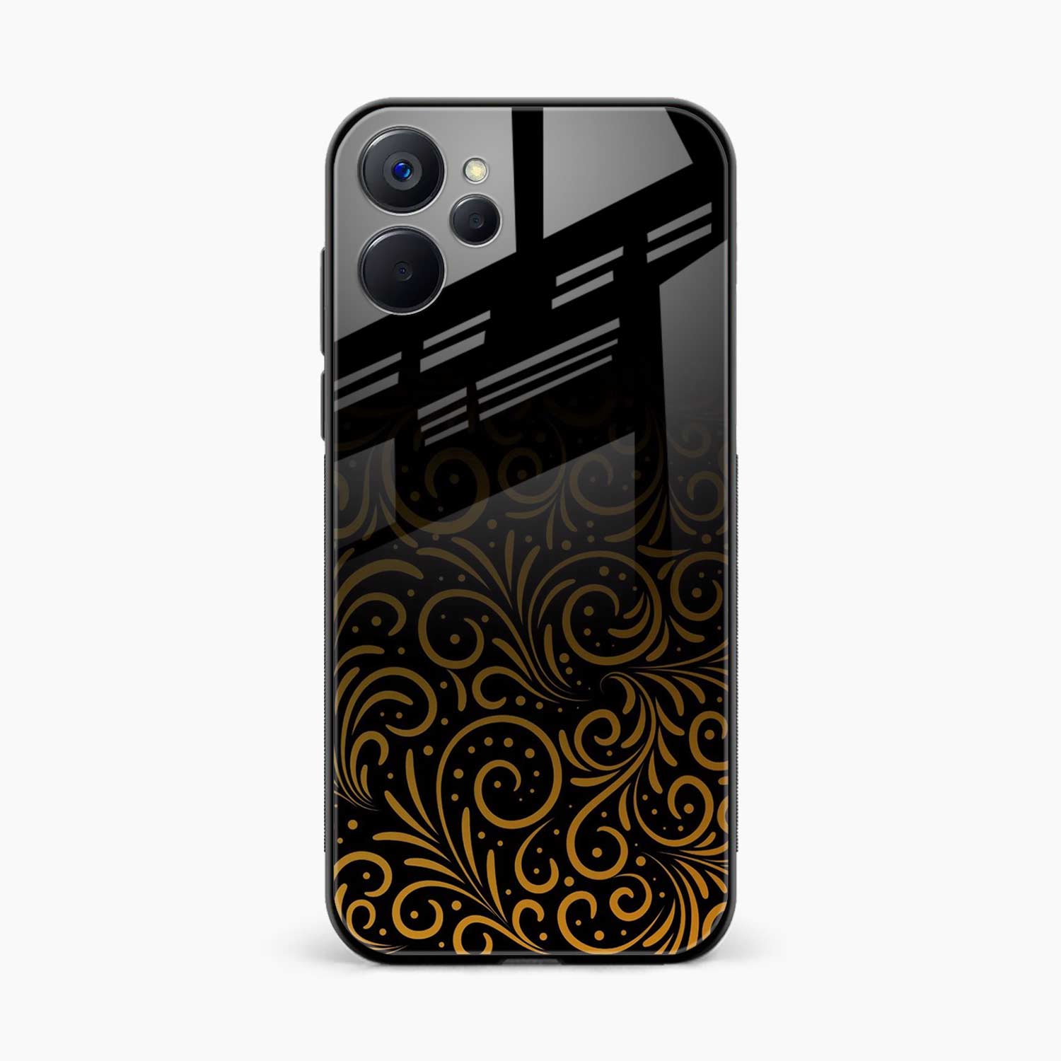 Golden Swirl Realme 10T Back Cover