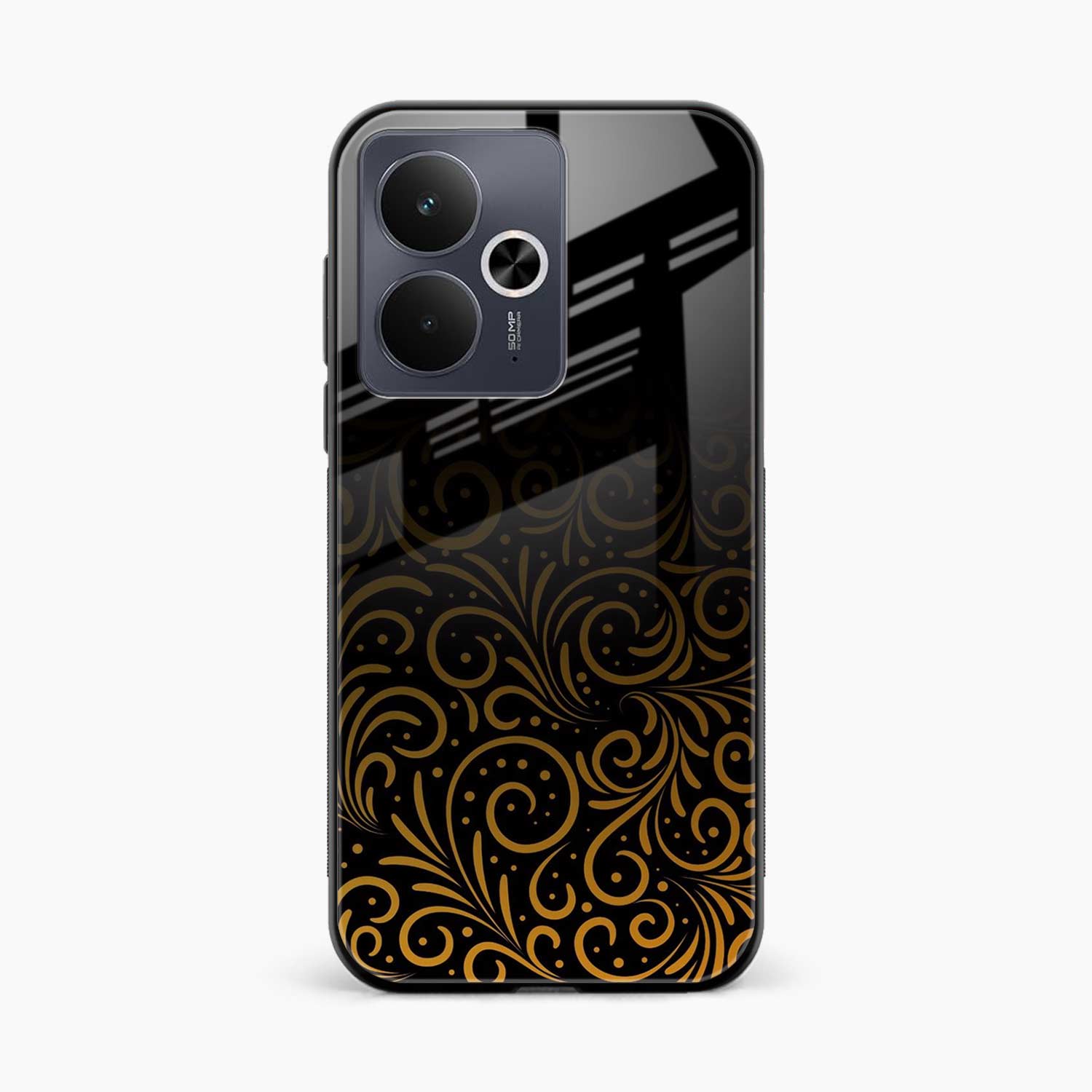 Golden Swirl Realme 14t 5G Back Cover