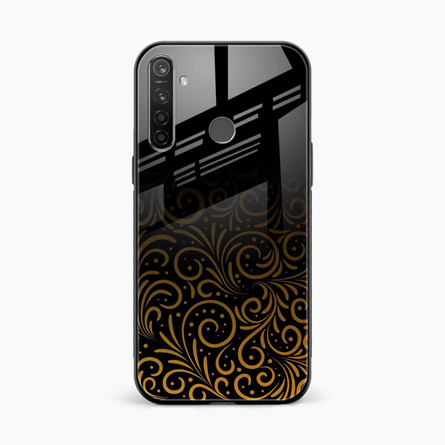 Golden Swirl Realme 5 Back Cover