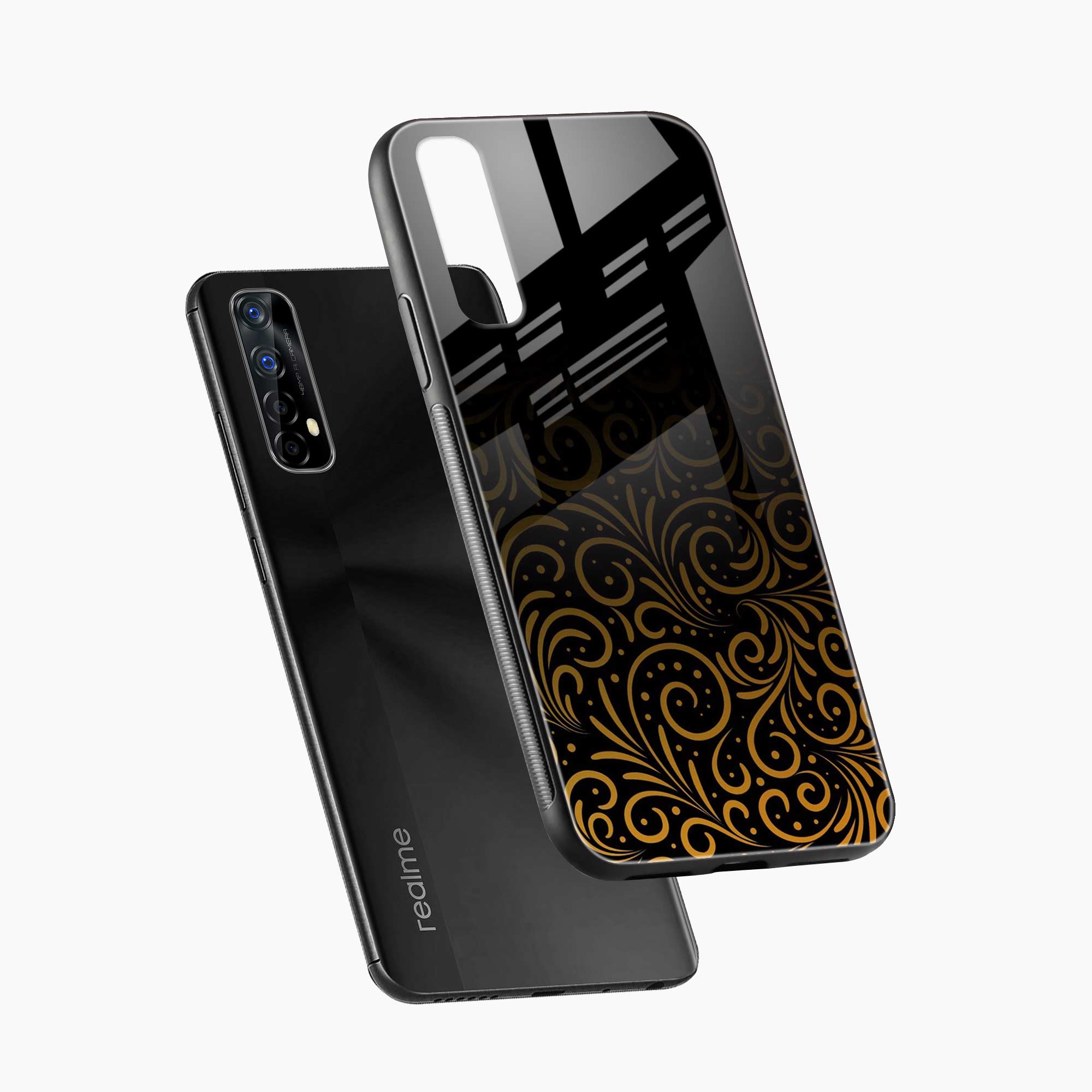Golden Swirl Realme Narzo 20 Pro Back Cover