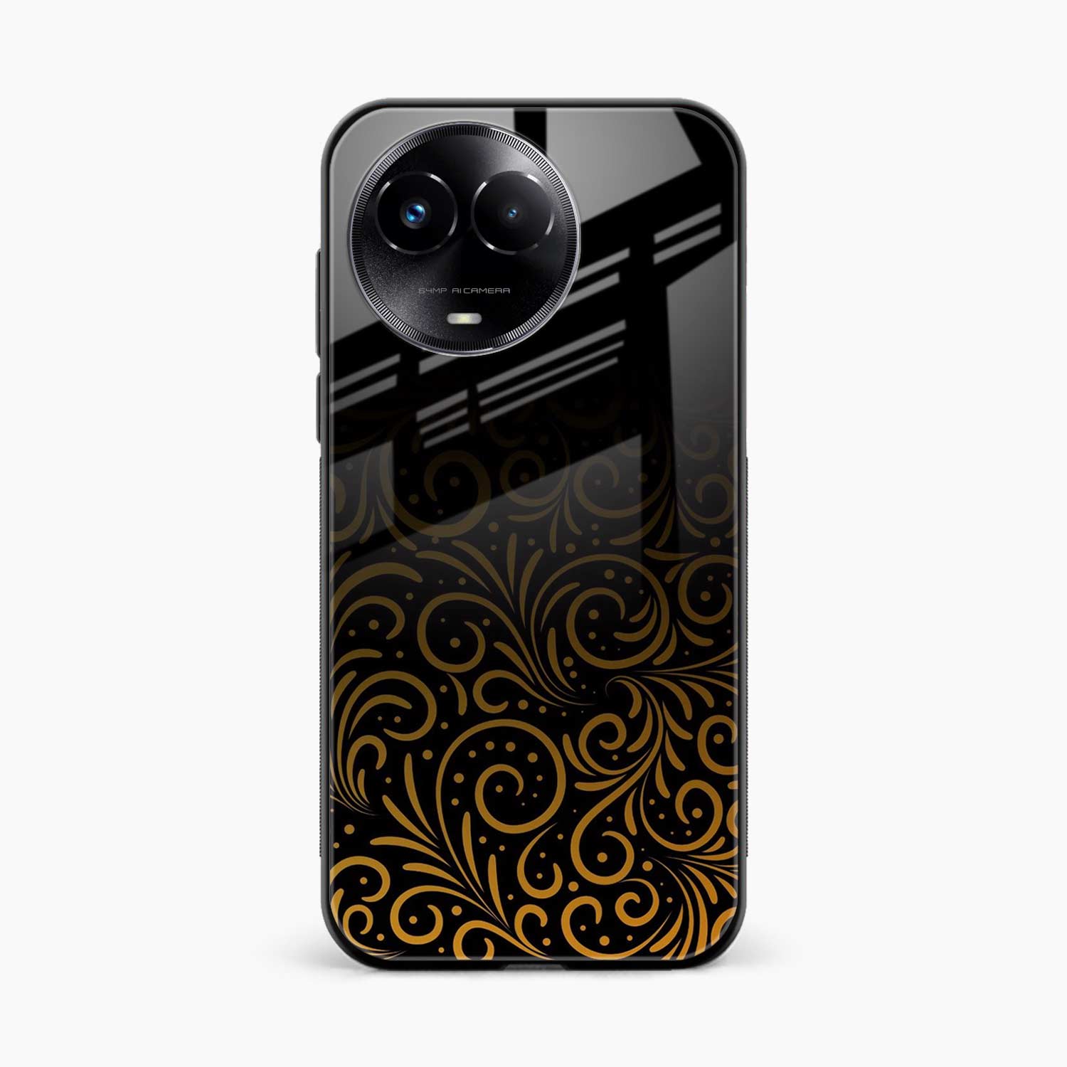 Golden Swirl Realme Narzo 60x Back Cover