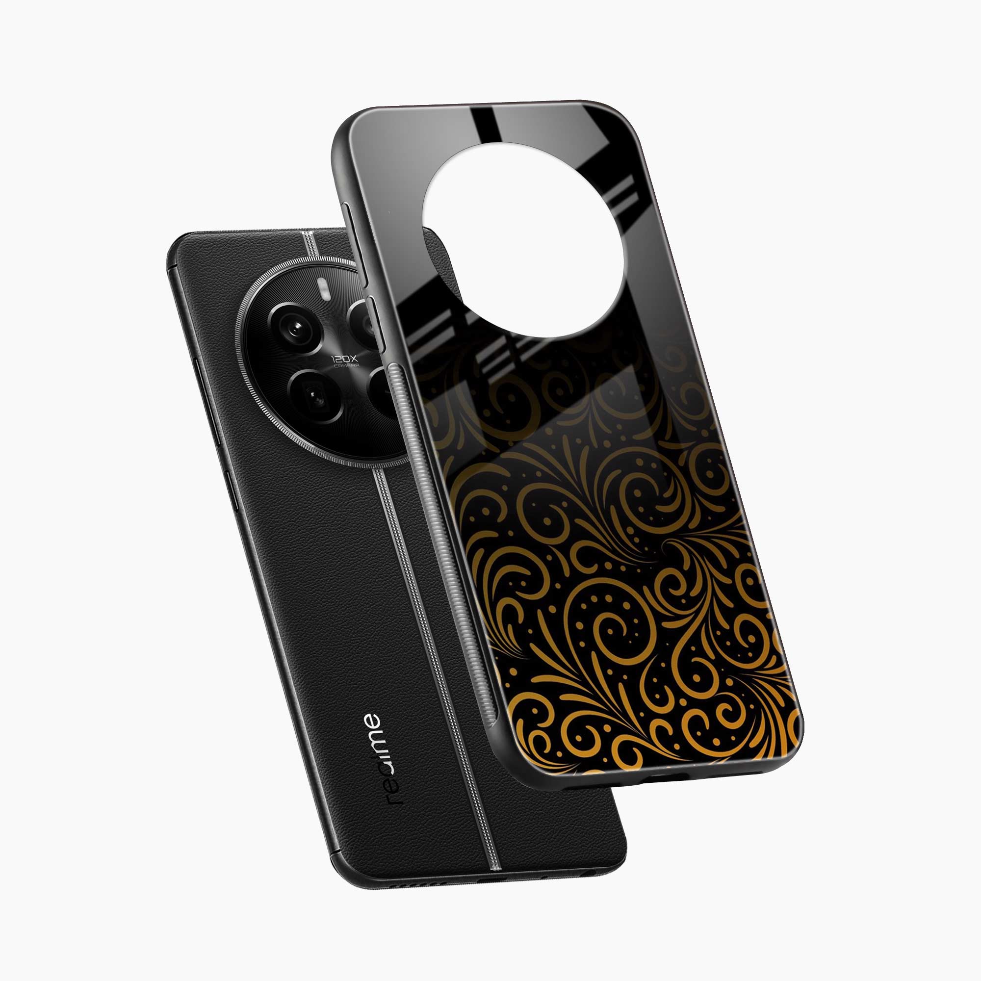 Golden Swirl Realme Narzo 70 5G Back Cover