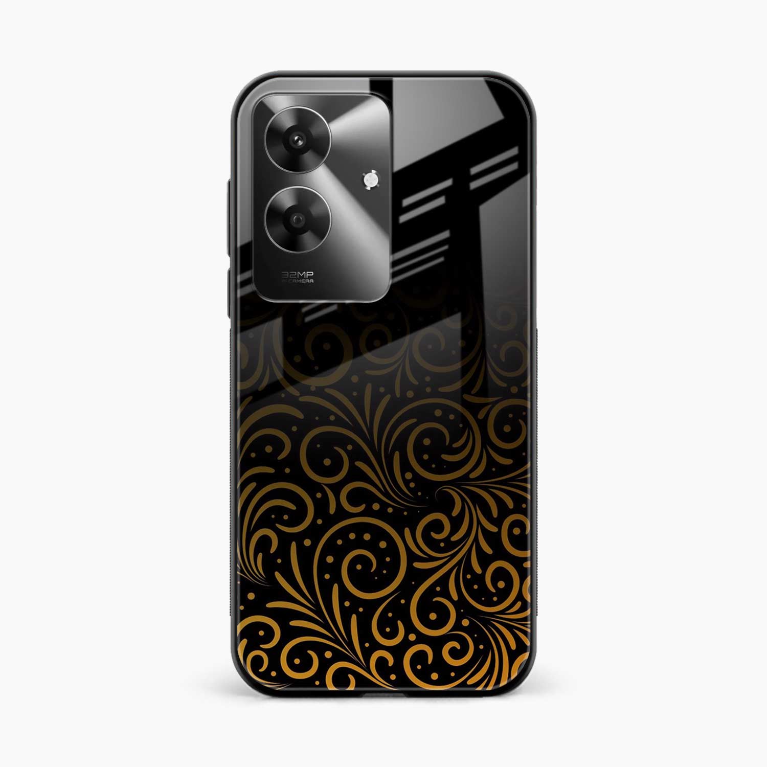 Golden Swirl Realme Narzo N61 Back Cover