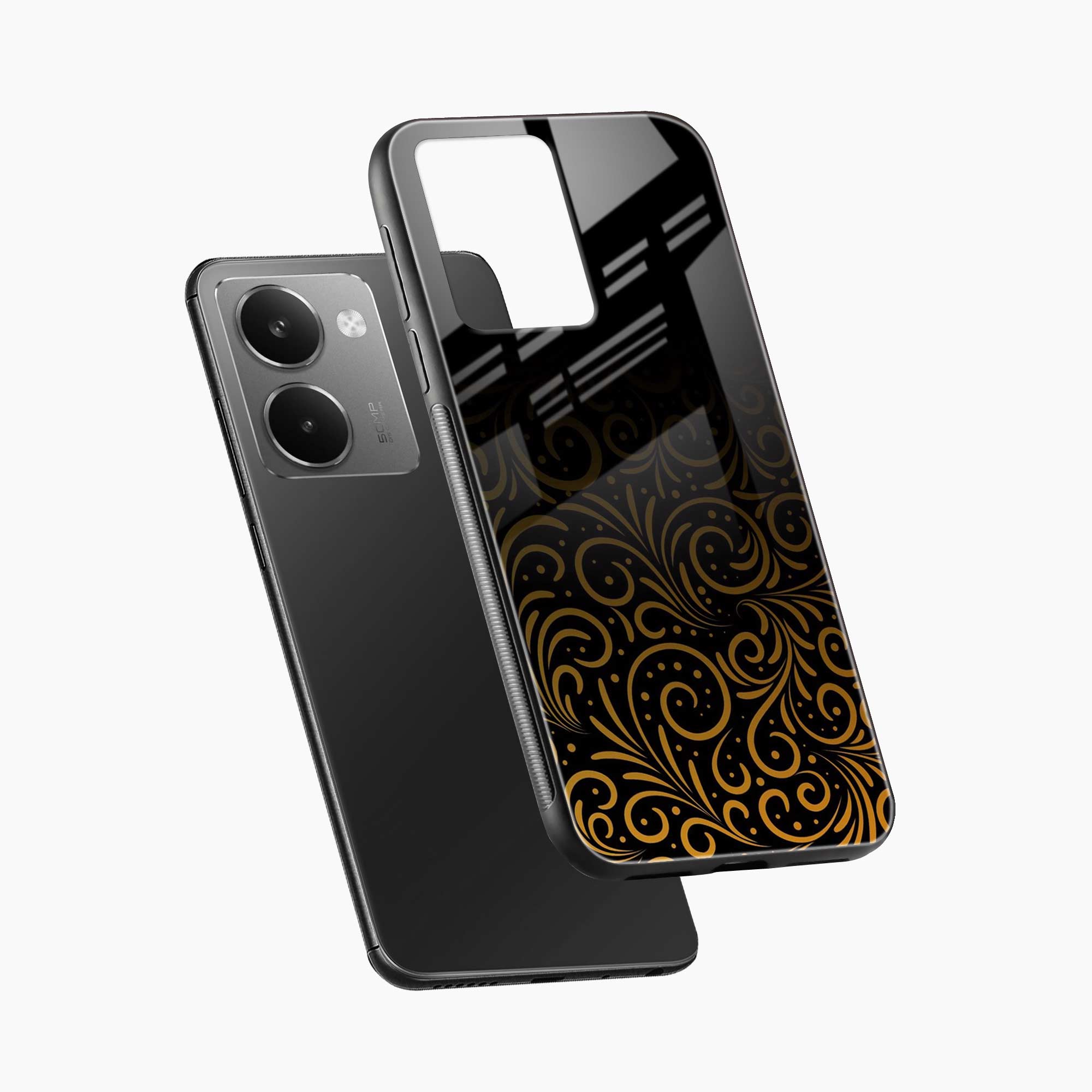 Golden Swirl Realme P3 Ultra 5G Back Cover