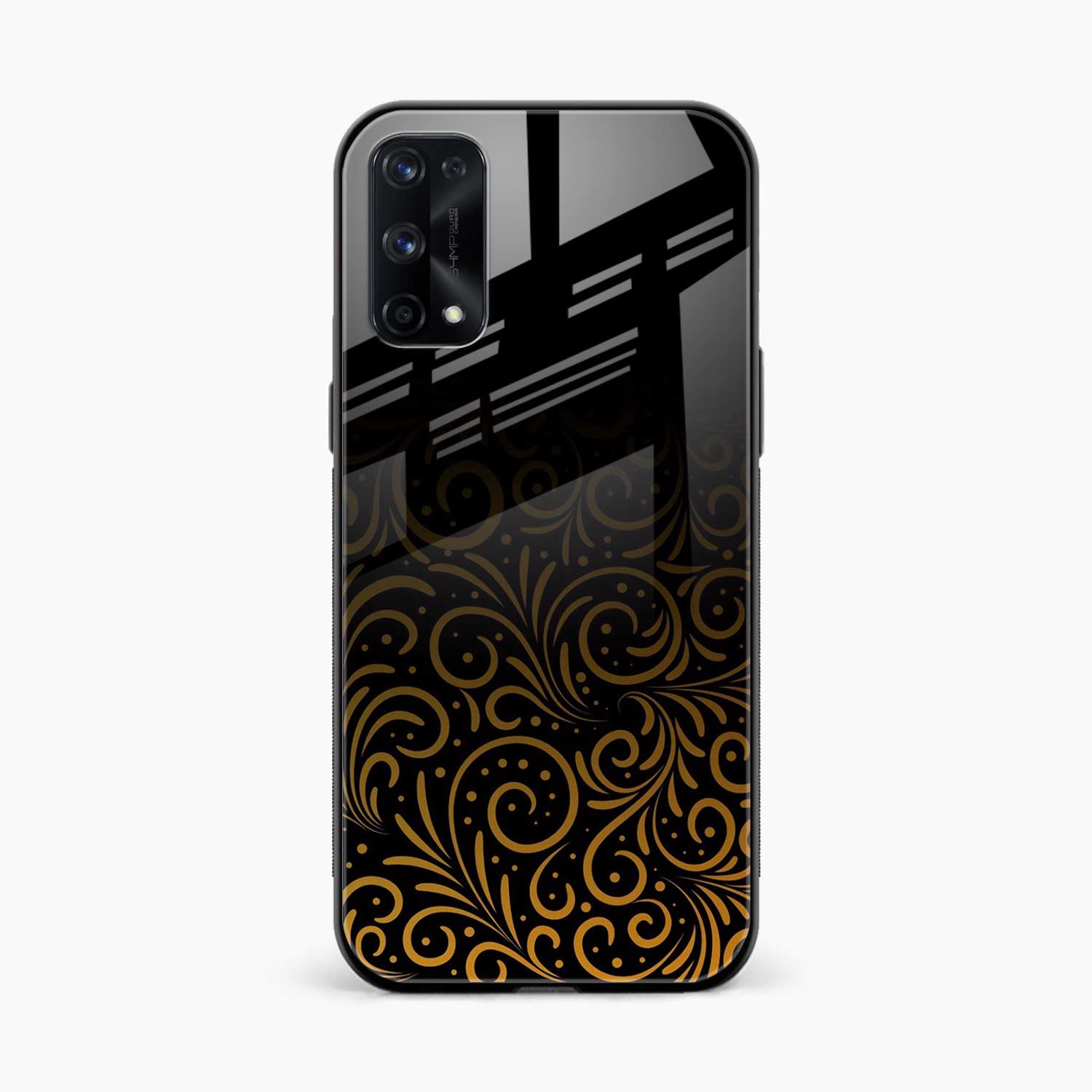 Golden Swirl Realme X7 Pro Back Cover