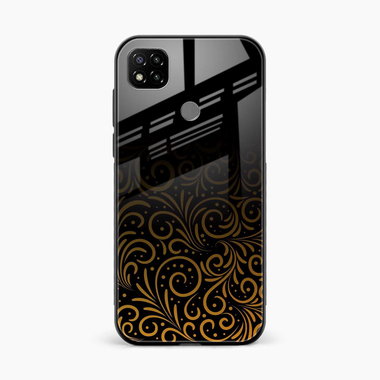 Golden Swirl Redmi 9 Back Cover