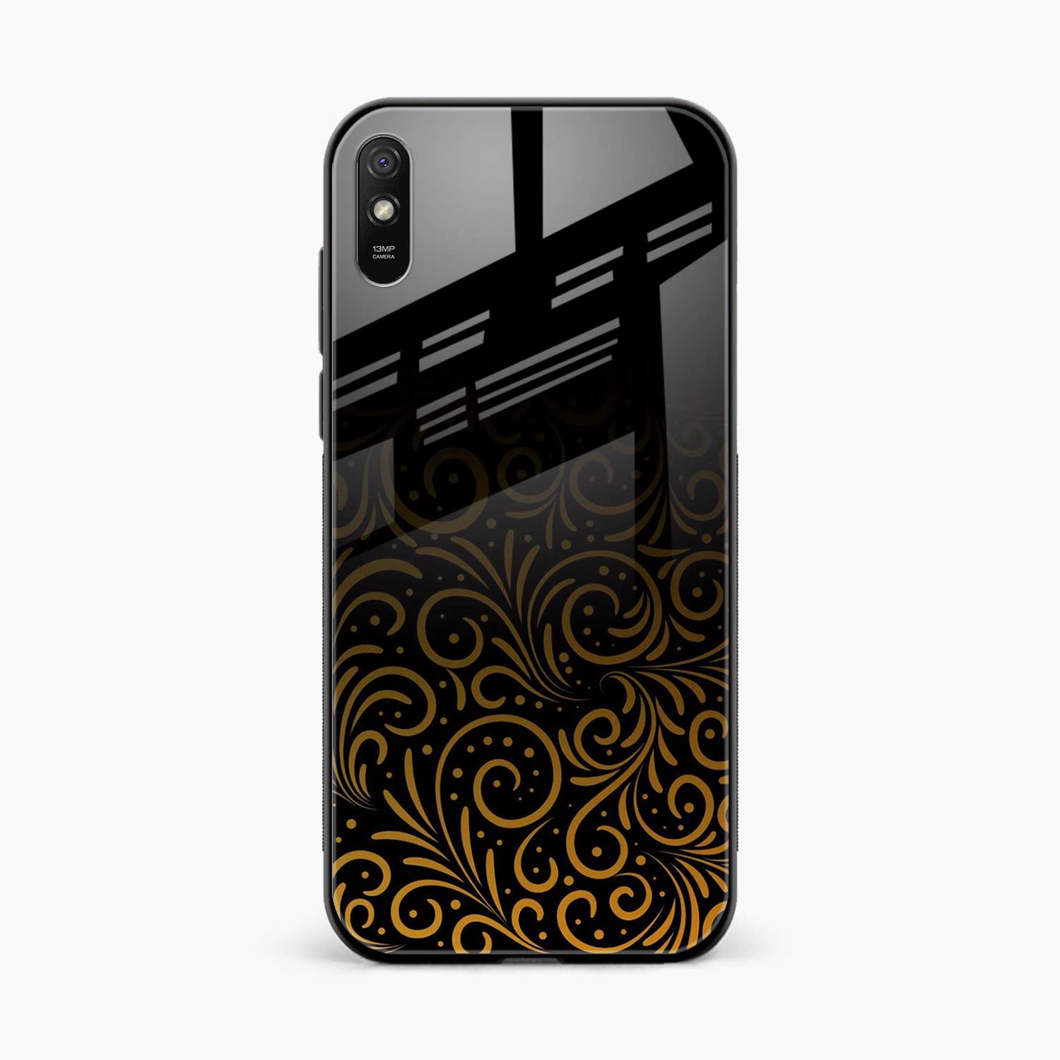 Golden Swirl Redmi 9i Back Cover