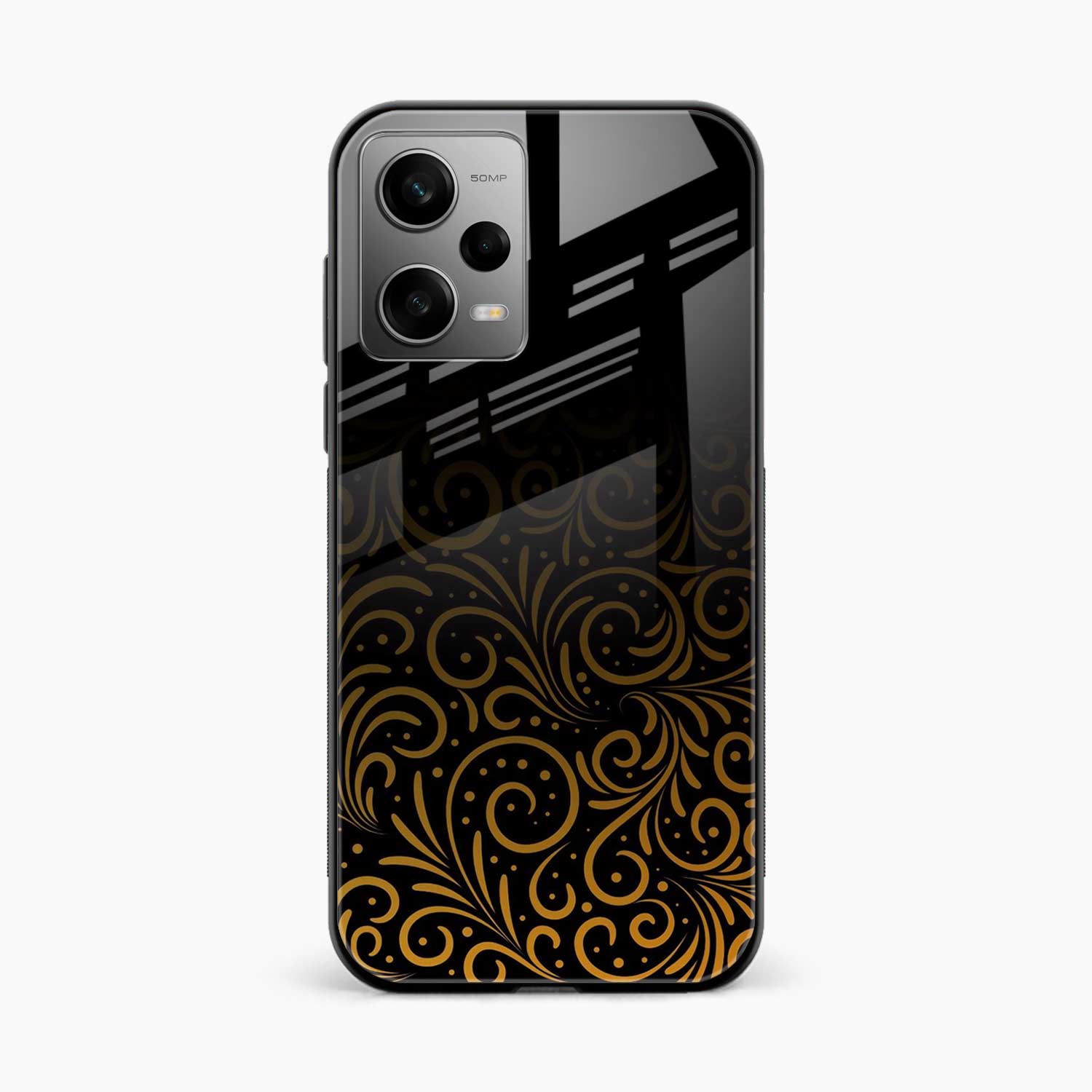 Golden Swirl Redmi Note 12 5G Back Cover
