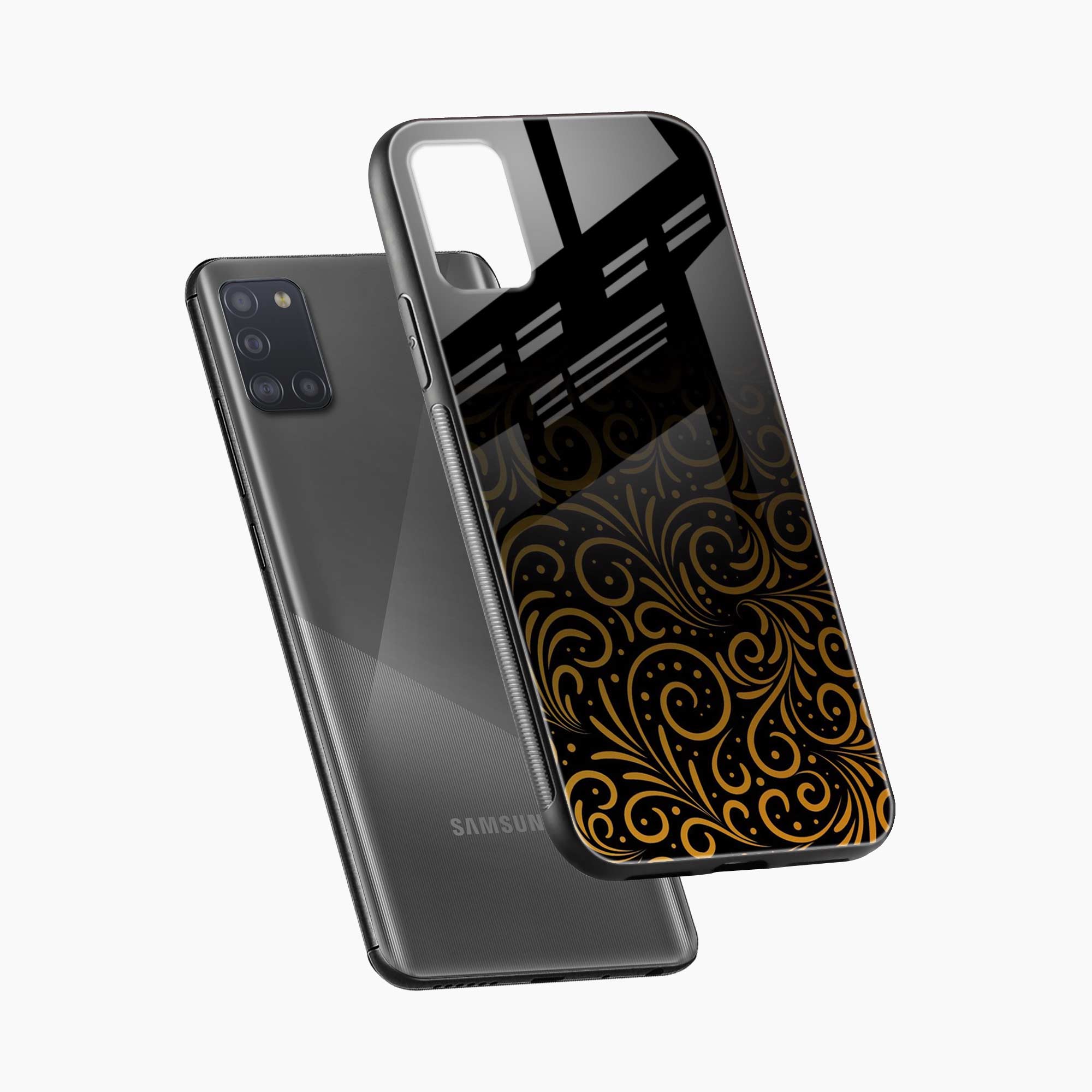 Golden Swirl Samsung A31 Back Cover