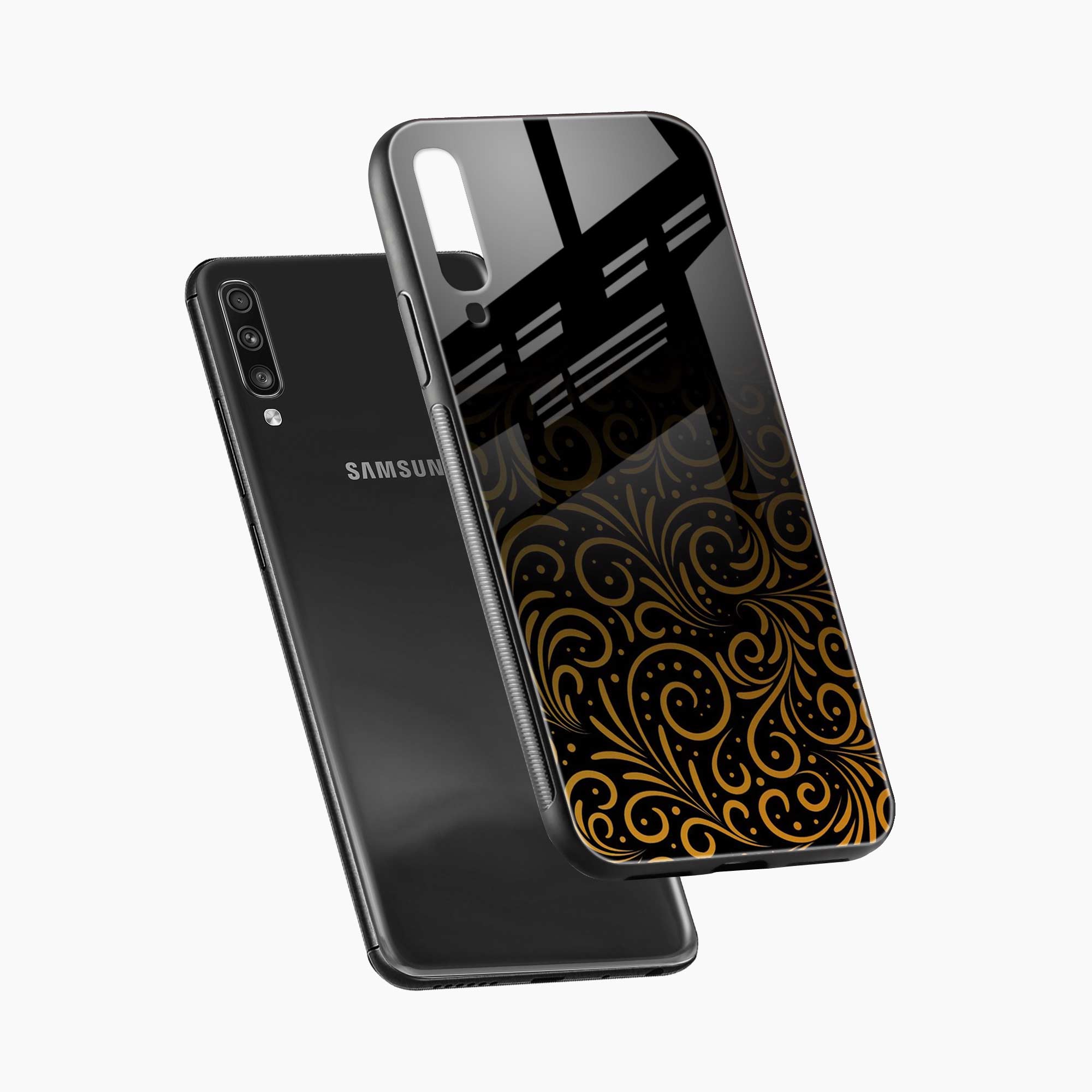 Golden Swirl Samsung A50s Back Cover