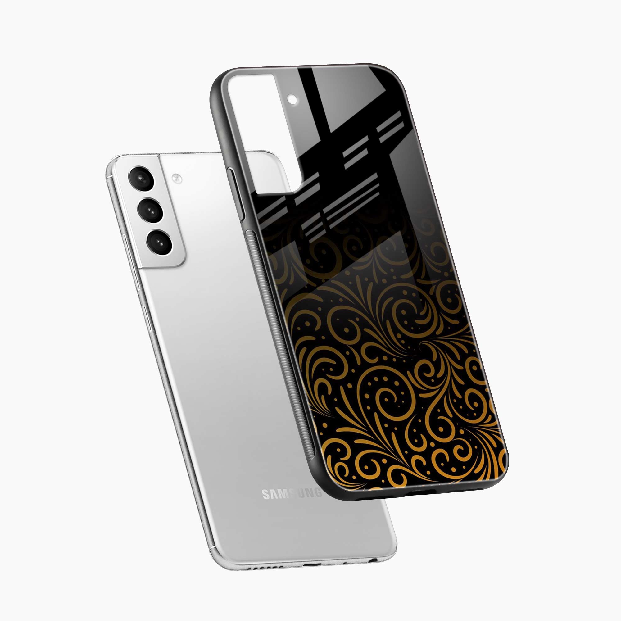 Golden Swirl Samsung Galaxy S22 Back Cover