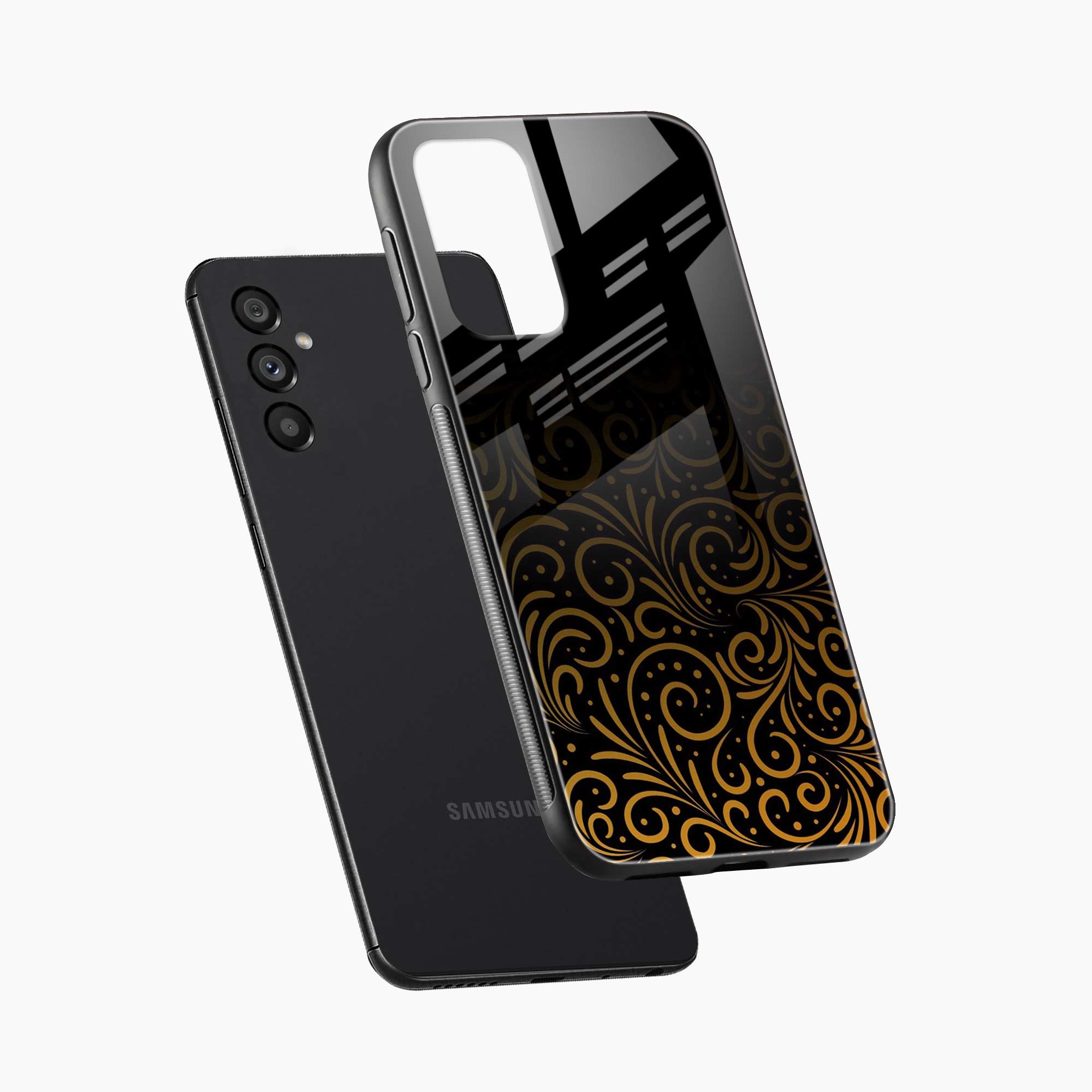 Golden Swirl Samsung M54 Back Cover