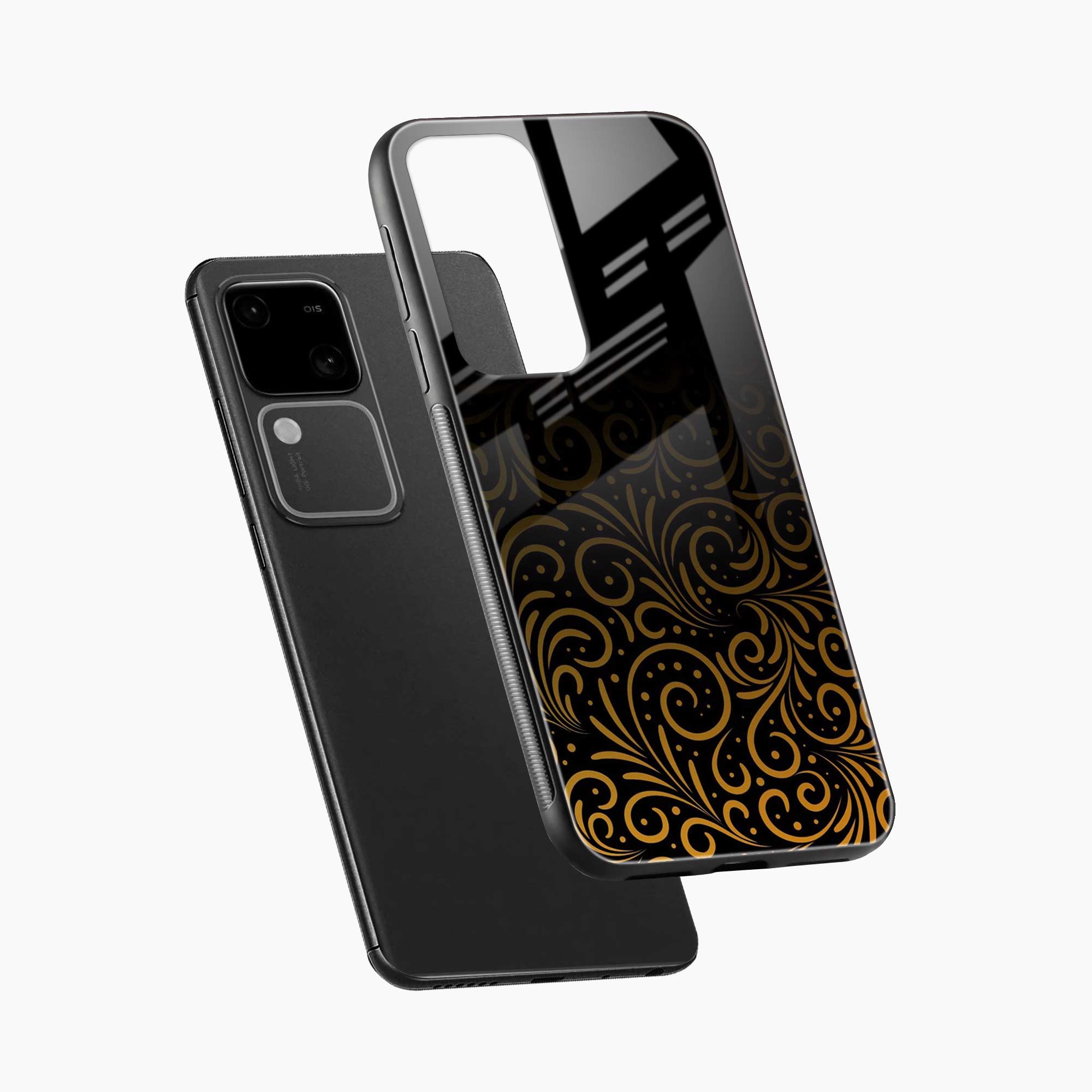 Golden Swirl Vivo V30 Pro Back Cover