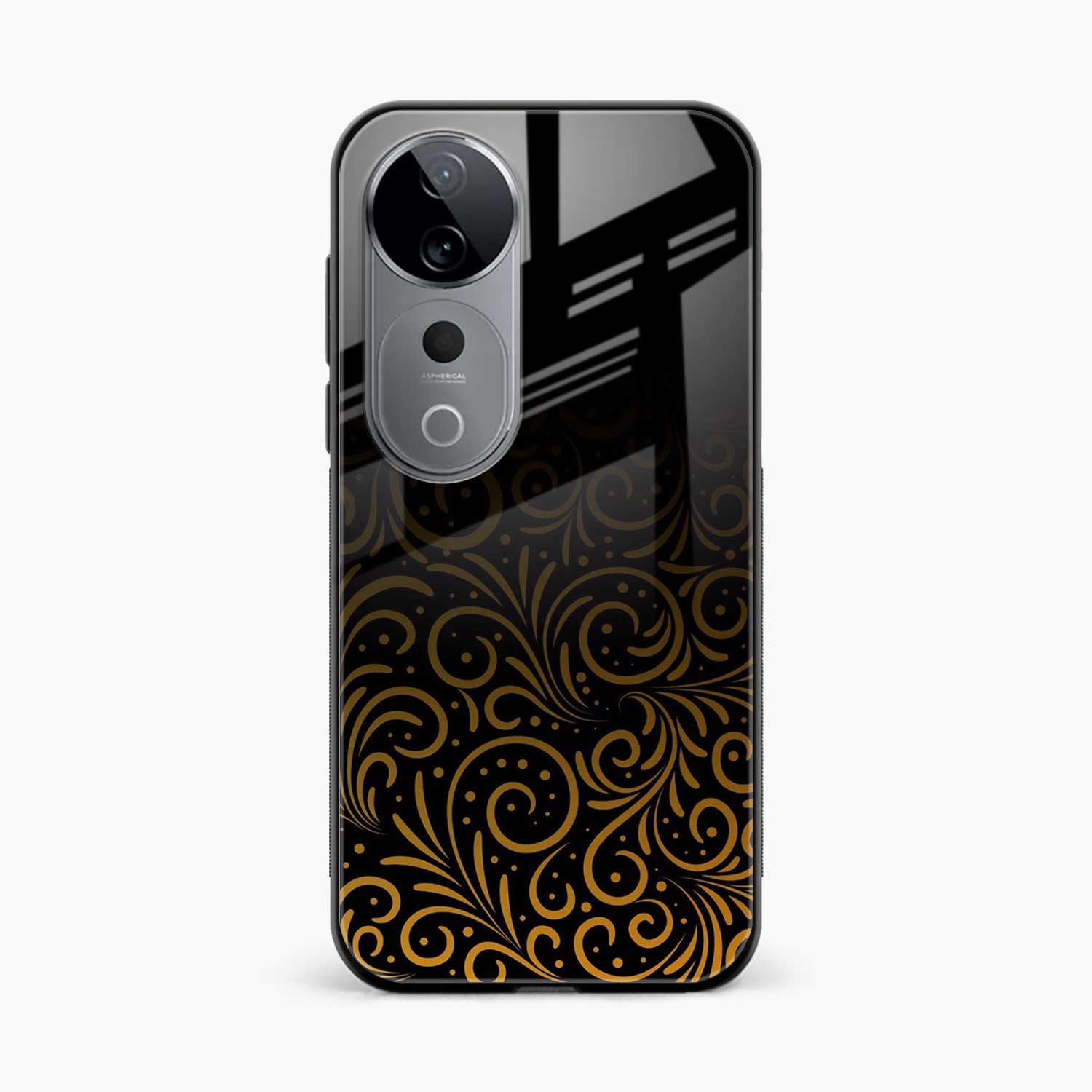 Golden Swirl Vivo V40 Pro 5G Back Cover