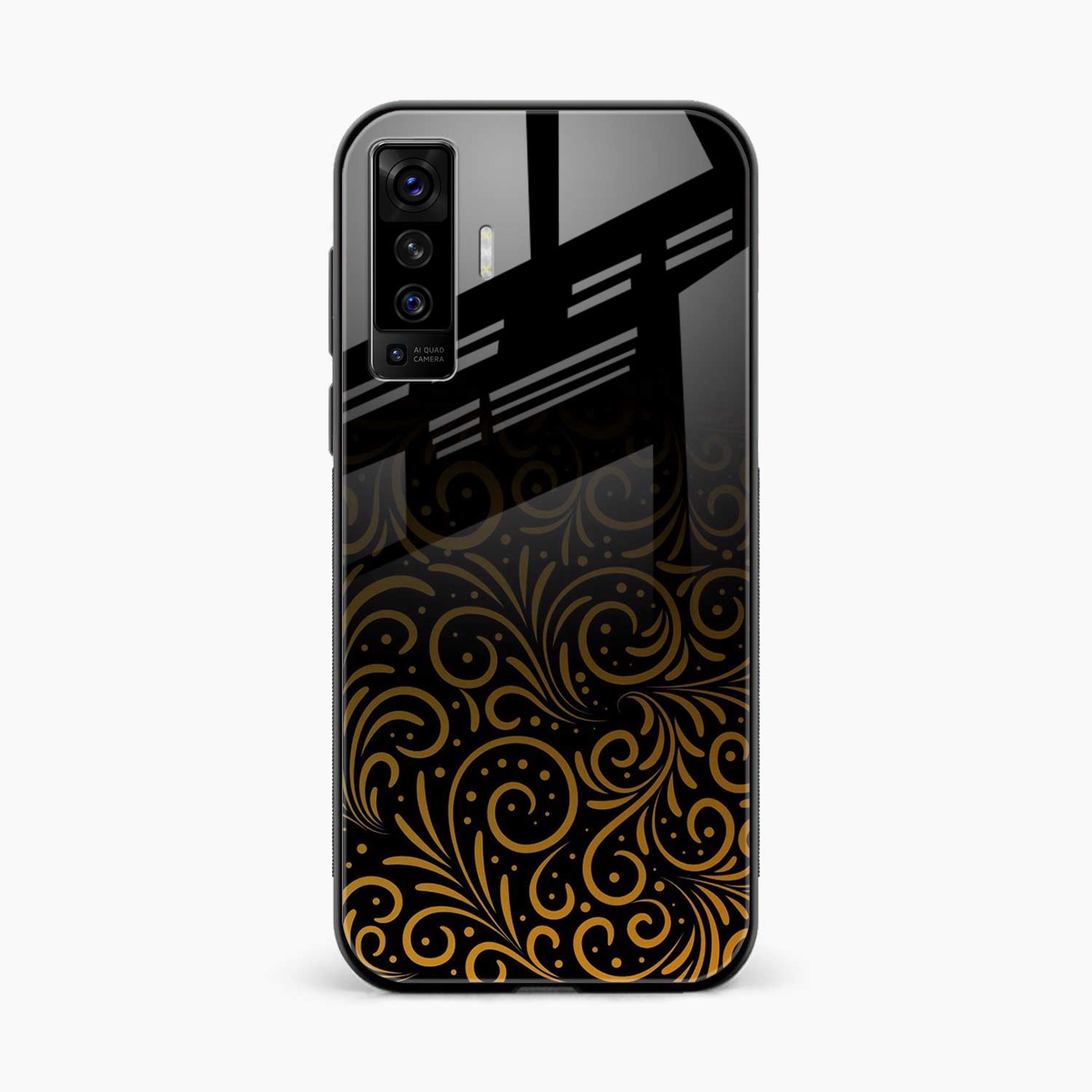 Golden Swirl Vivo X50 Back Cover