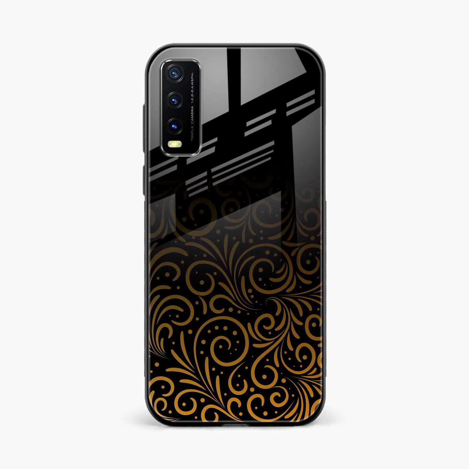 Golden Swirl Vivo Y20s Back Cover