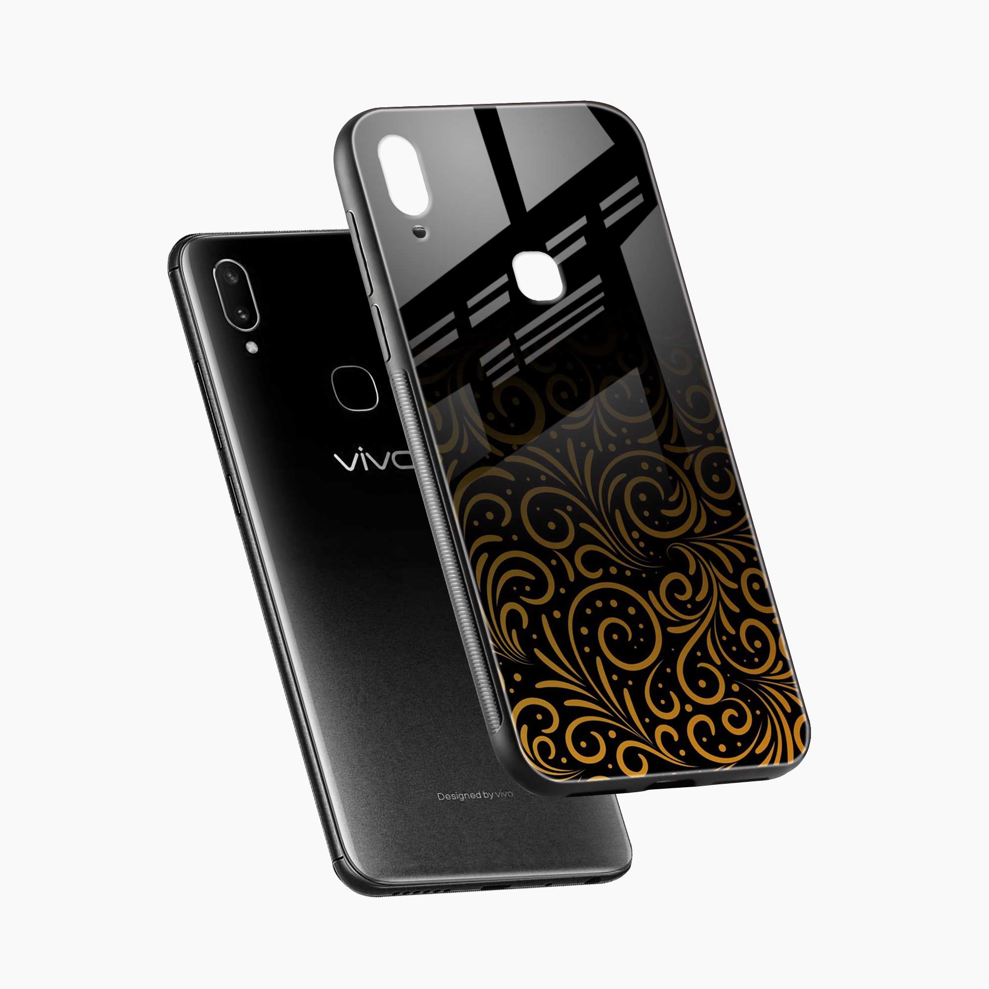 Golden Swirl Vivo Y95 Back Cover