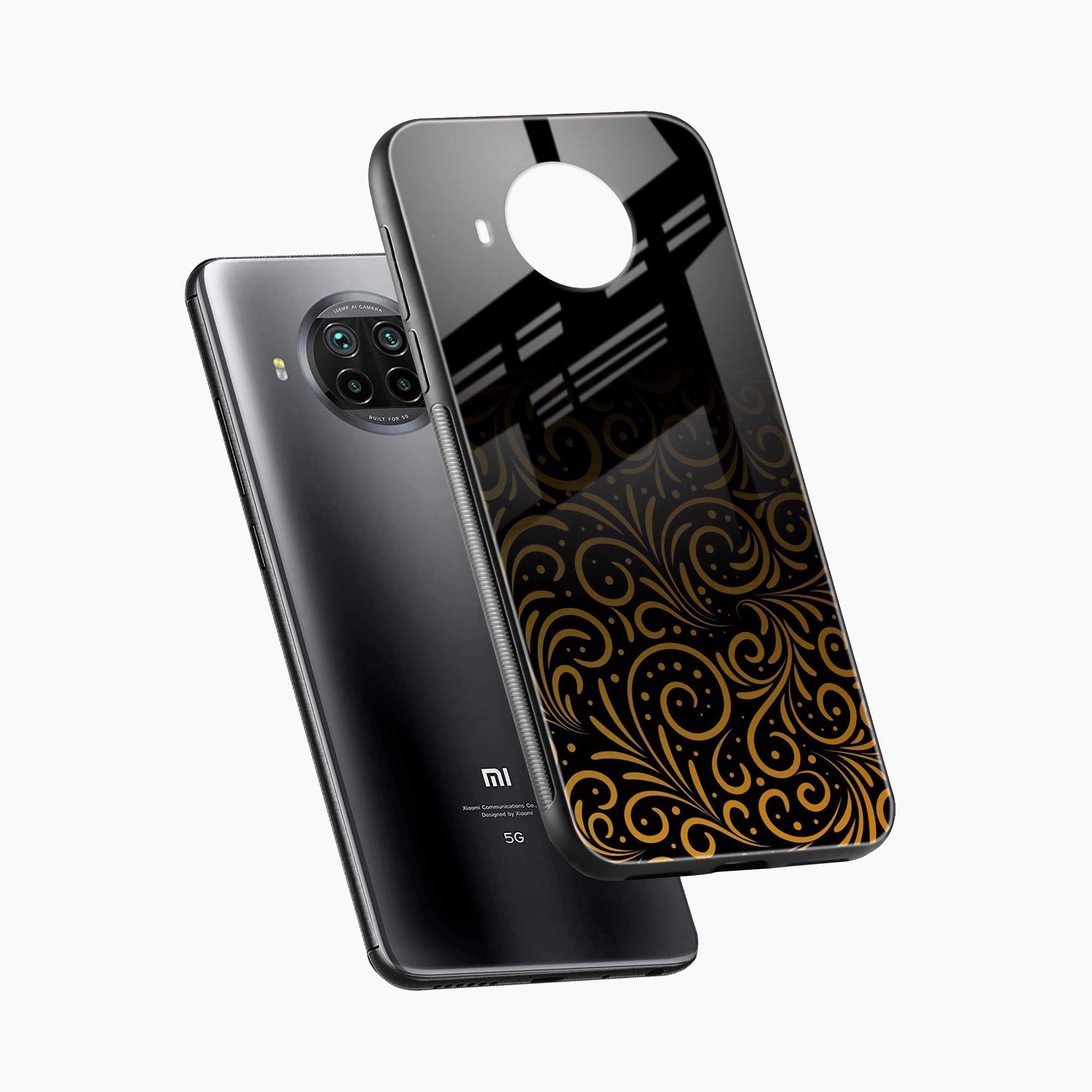 Golden Swirl Xiaomi Mi 10i 5G Back Cover