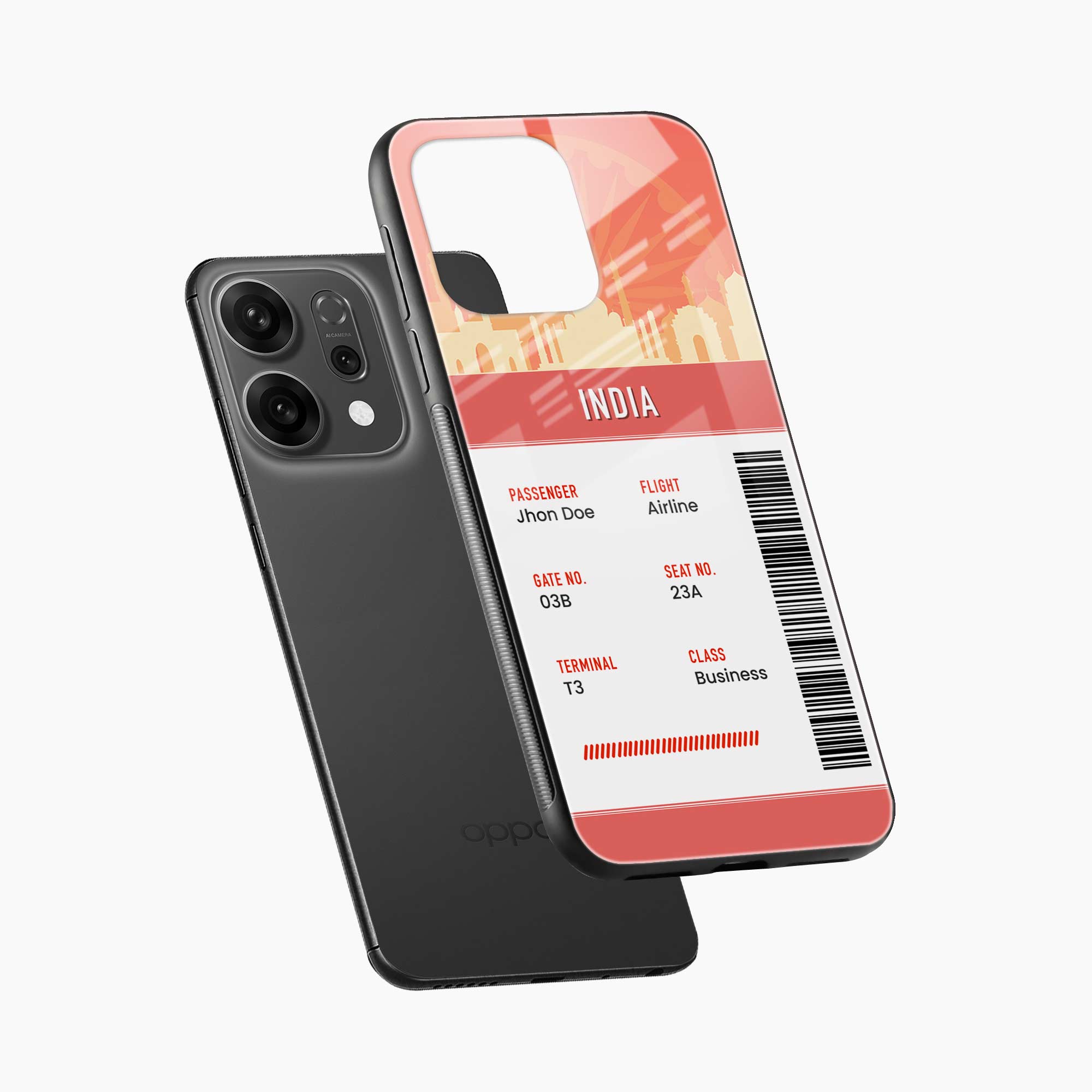 India Boarding Pass Oppo Reno 14 5G Back Cover