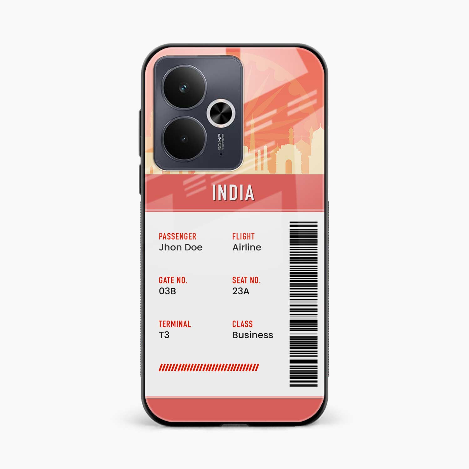 India Boarding Pass Realme 14t 5G Back Cover