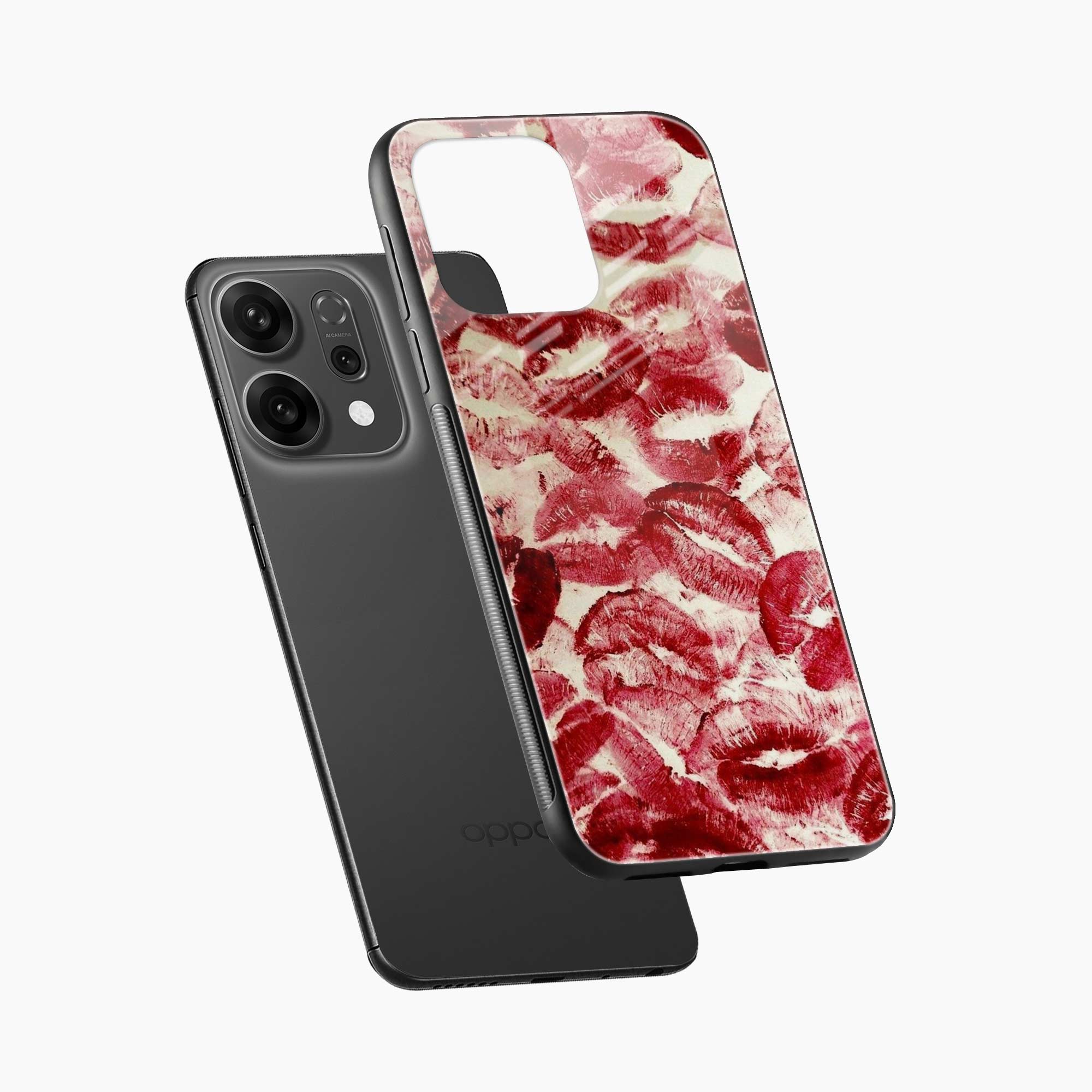 Lipstick Kiss Print Oppo Reno 14 5G Back Cover