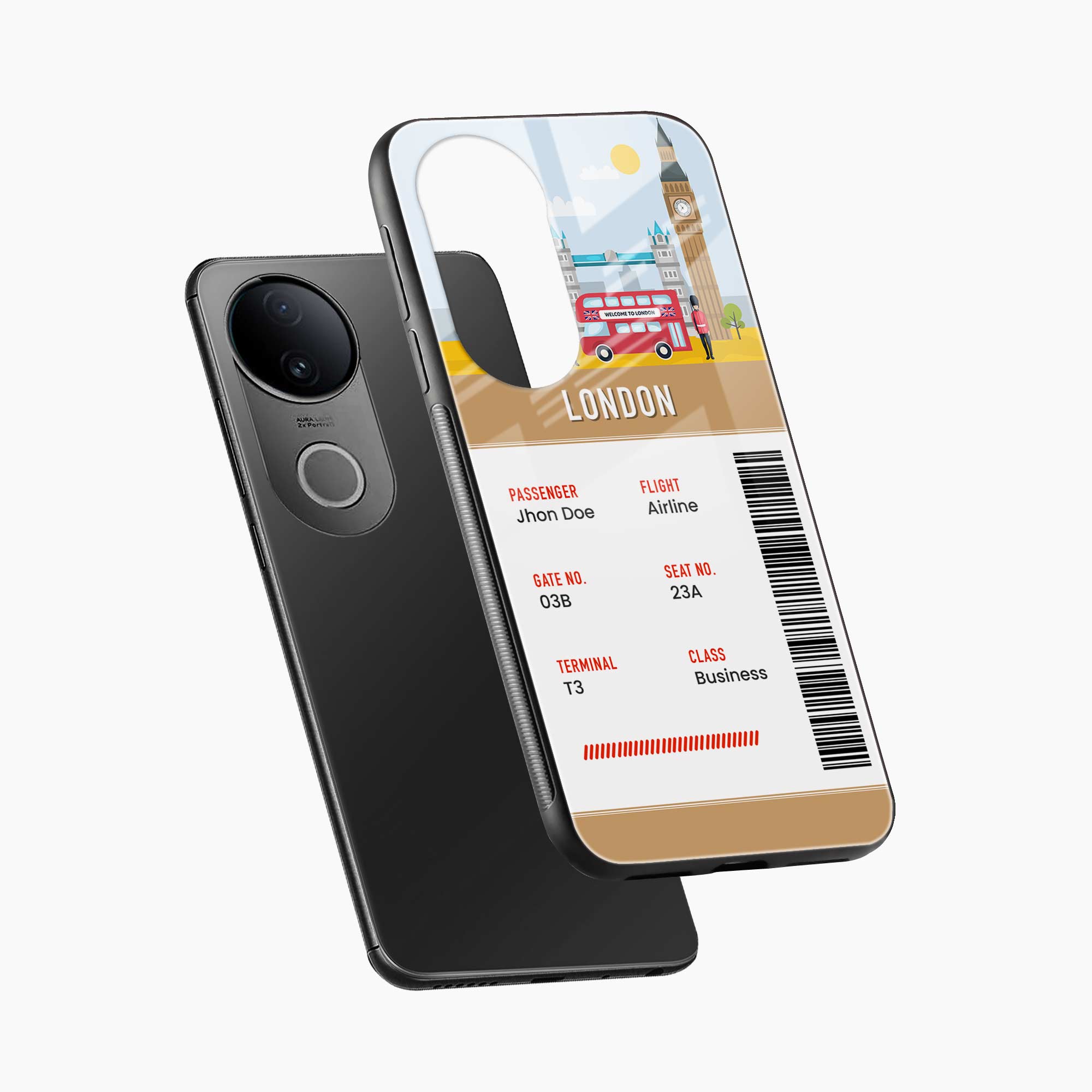London Boarding Pass Iqoo Z10r 5G Back Cover