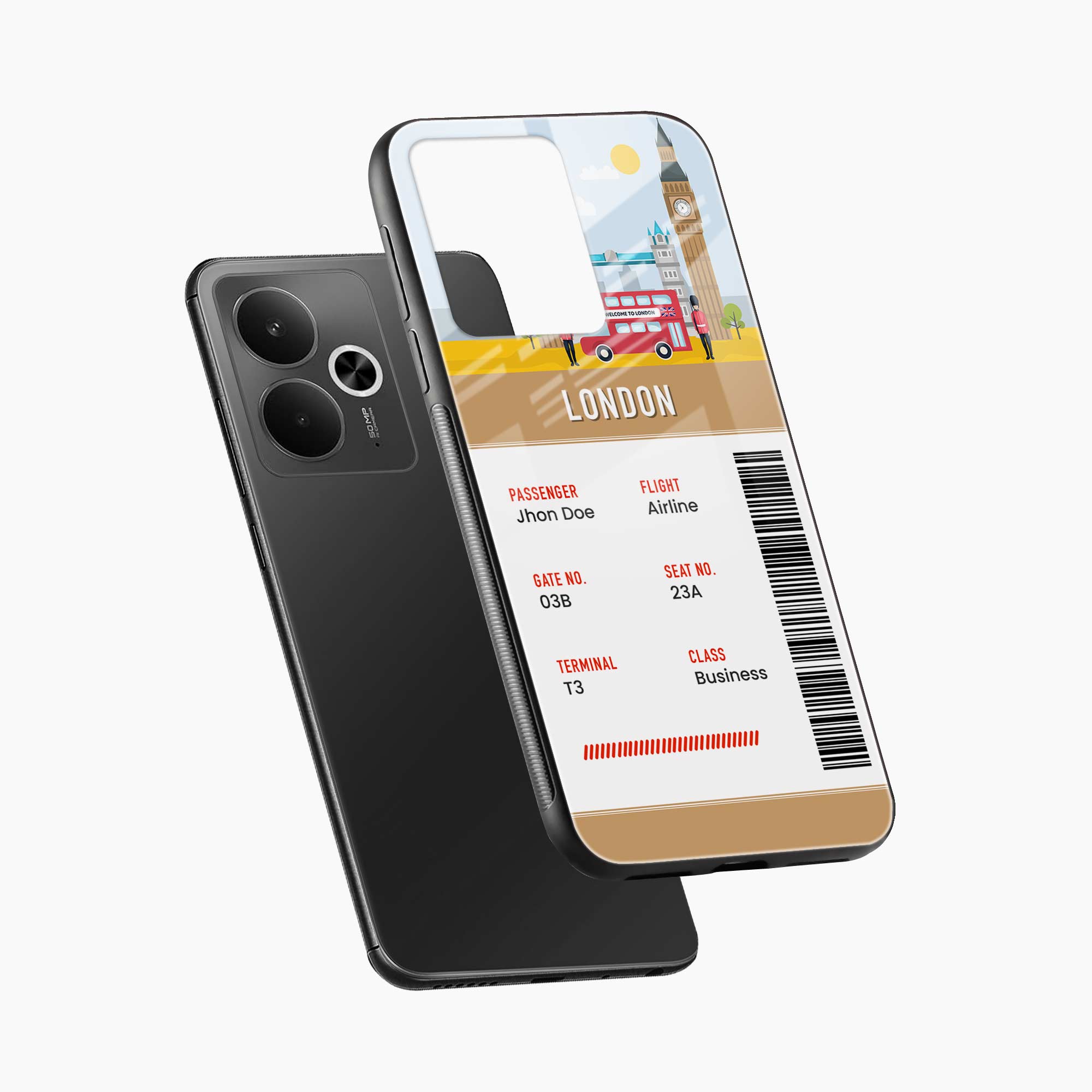 London Boarding Pass Realme 14t 5G Back Cover