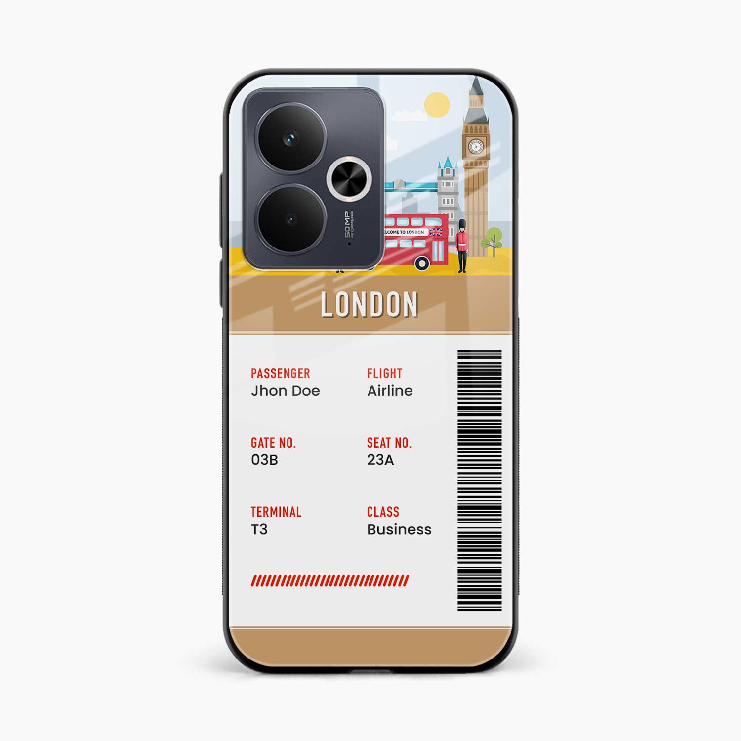 London Boarding Pass Realme 14t 5G Back Cover