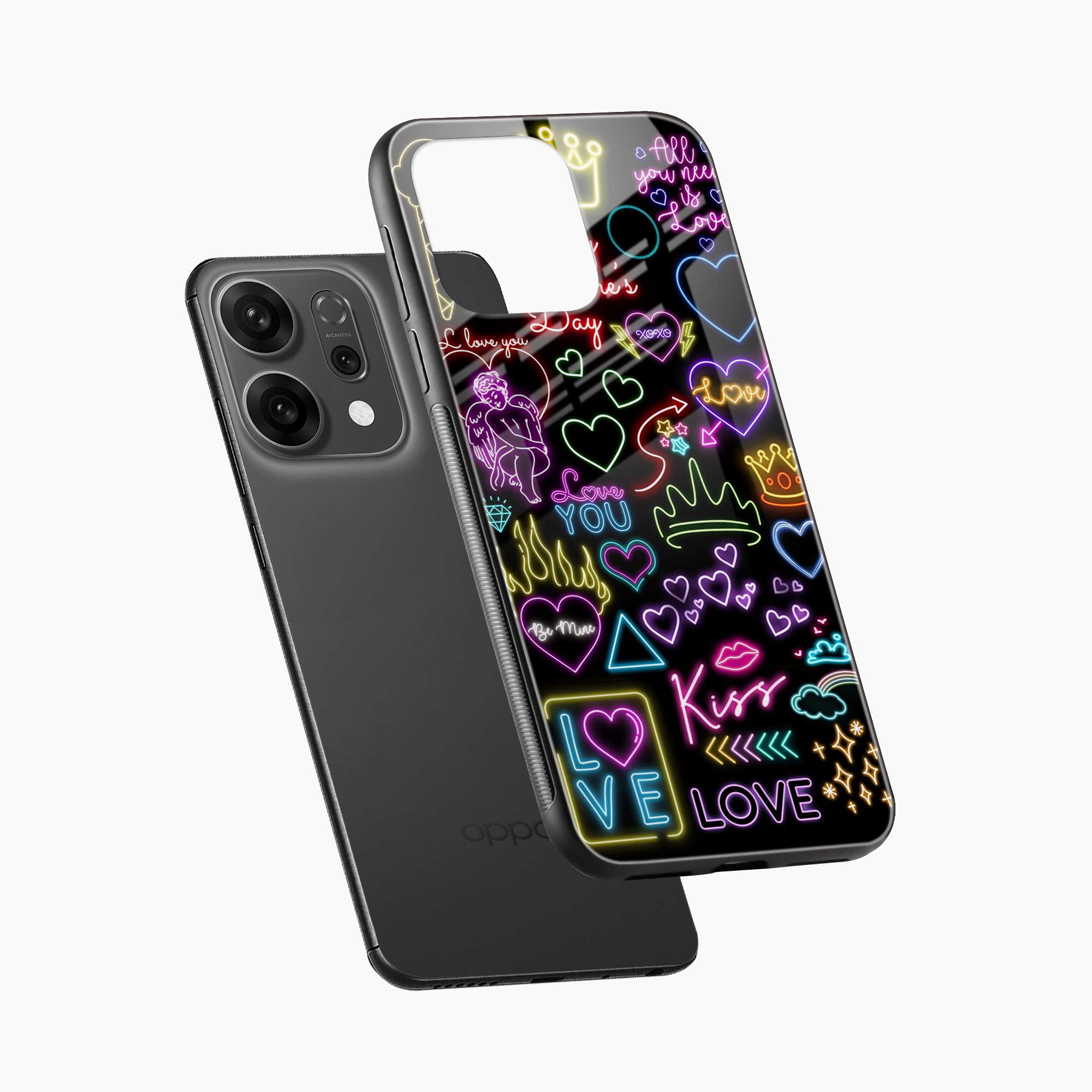 Neon Lights Oppo Reno 14 5G Back Cover