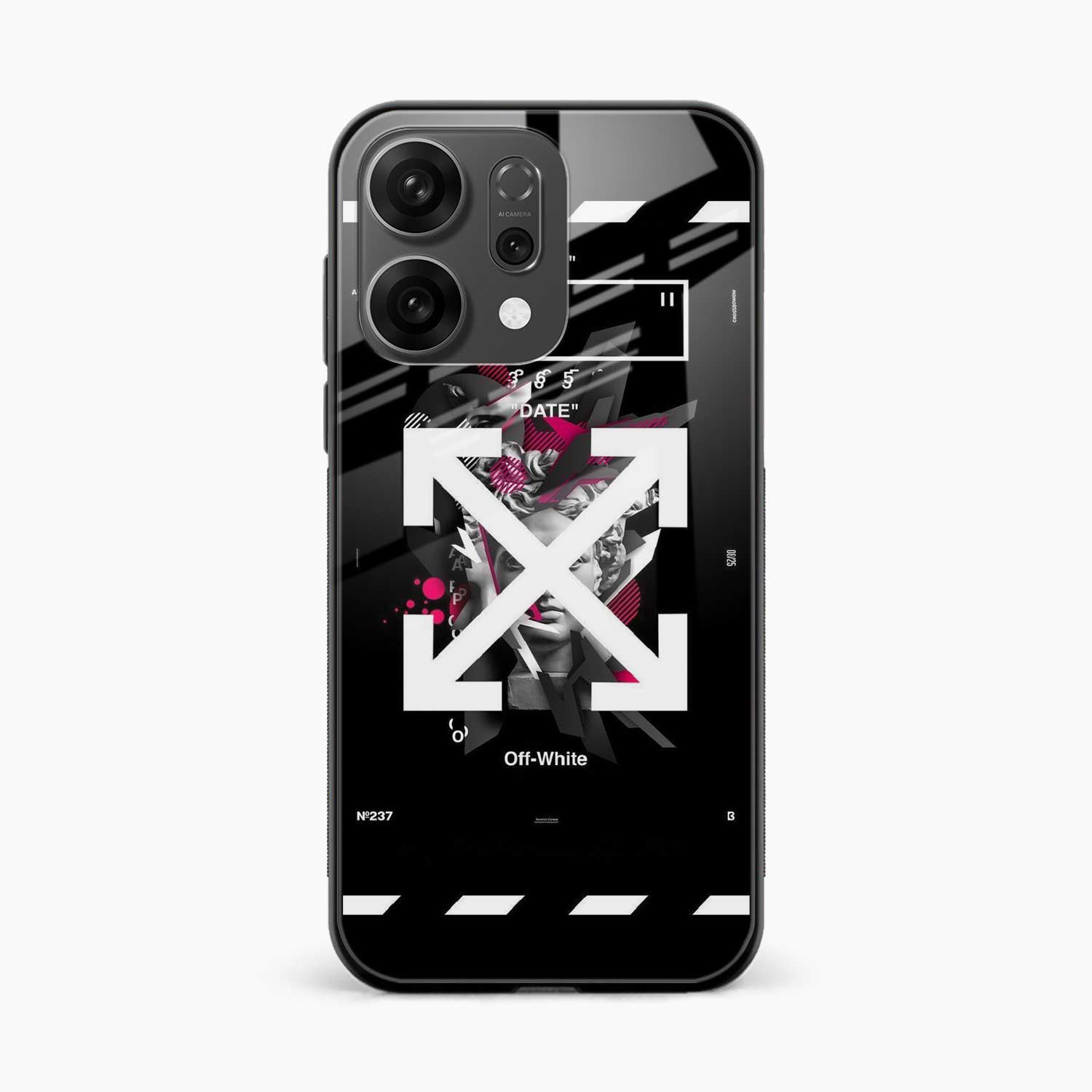 Off White Logo Oppo Reno 14 5G Back Cover