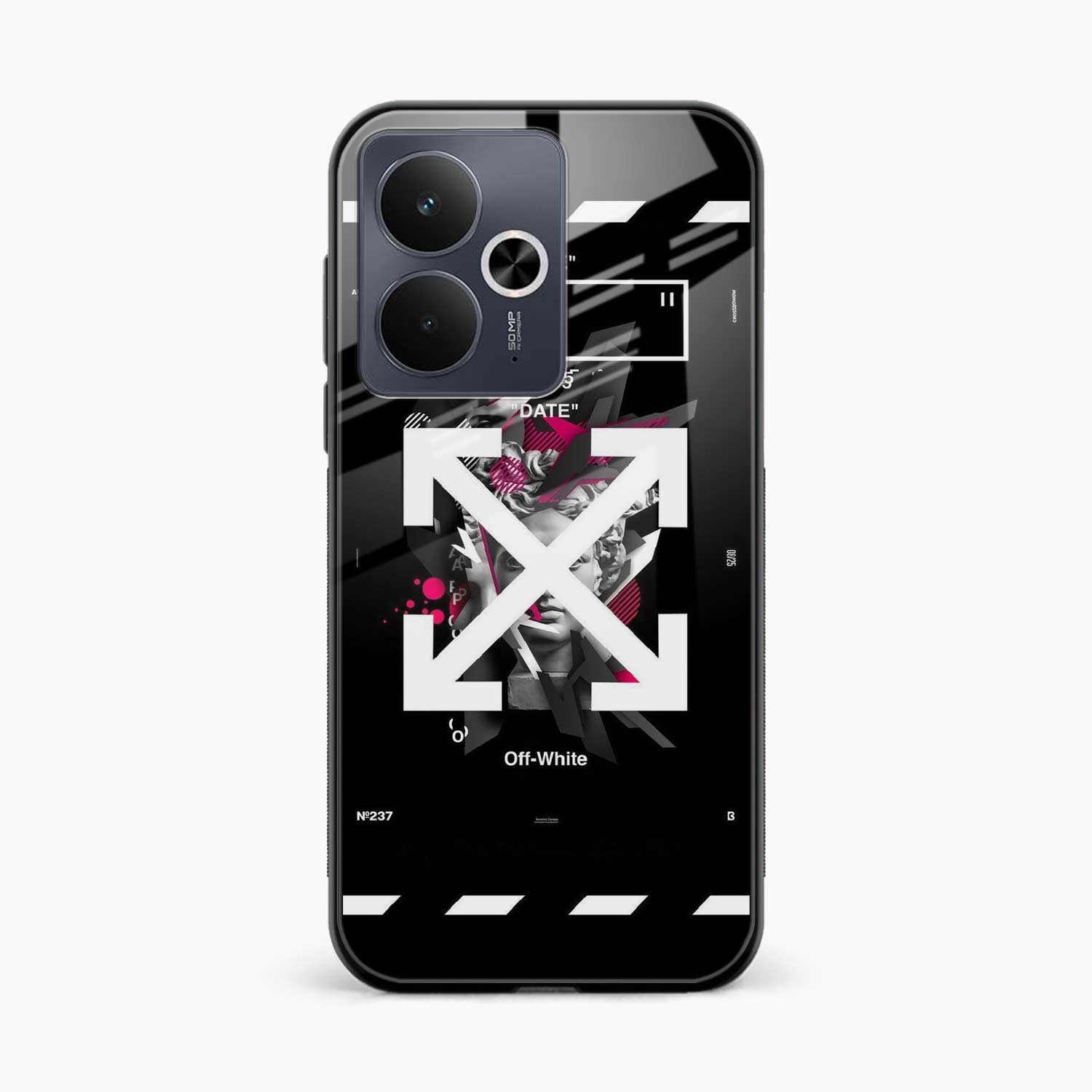 Off White Logo Realme 14t 5G Back Cover