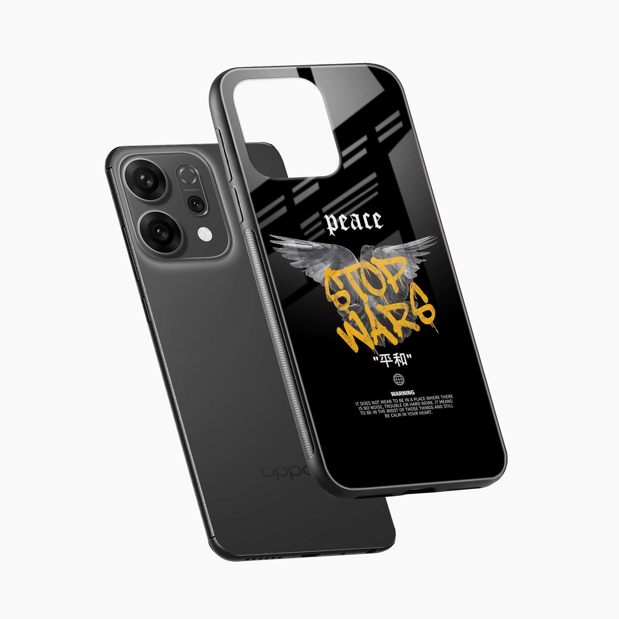 Peace Stop Wars Oppo Reno 14 5G Back Cover