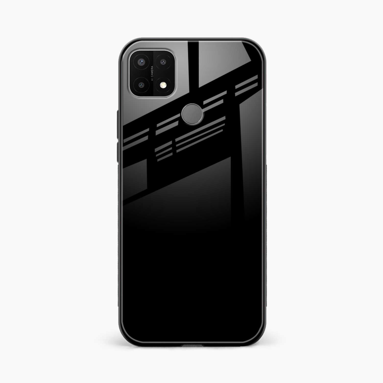 Pure Black Oppo A35 Back Cover