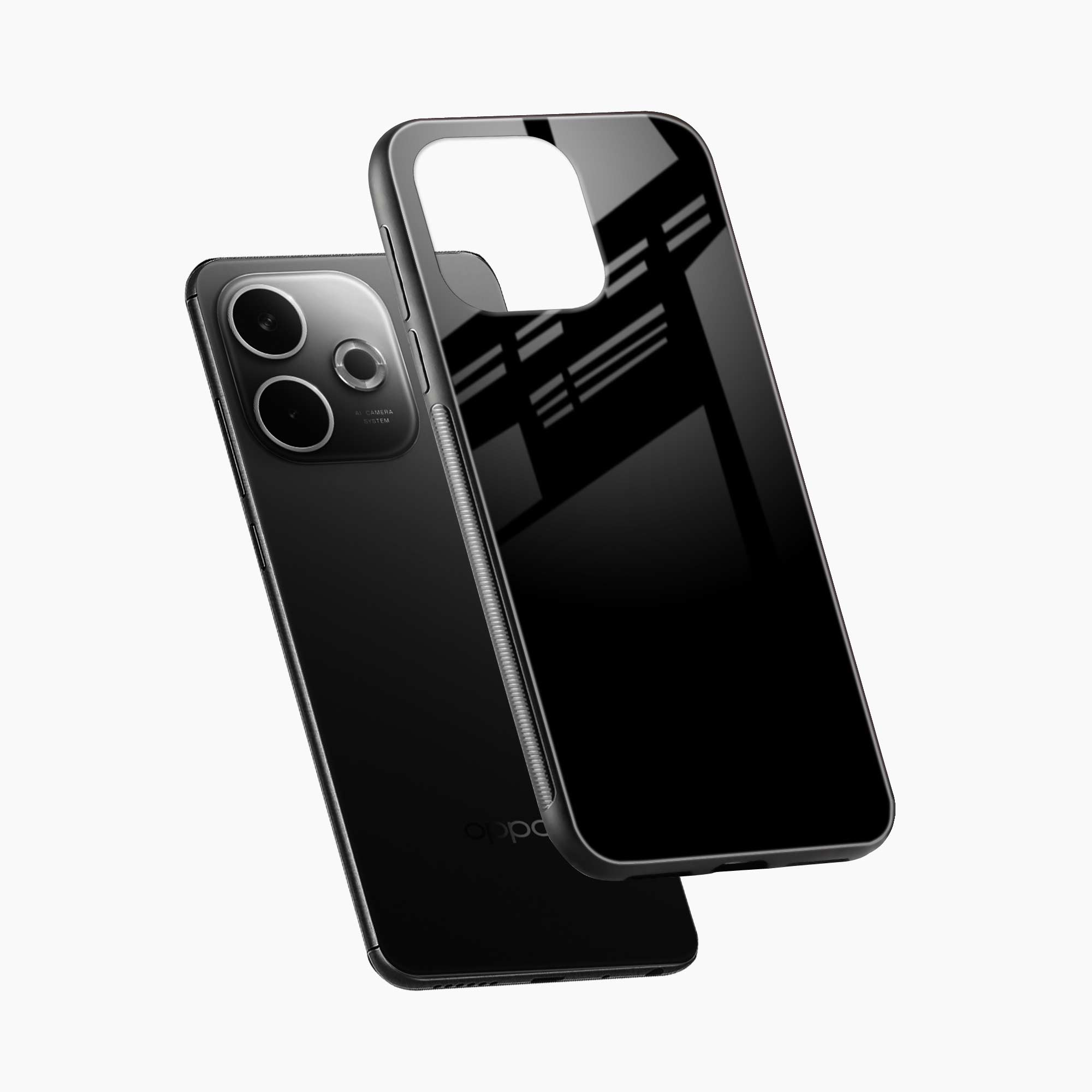 Pure Black Oppo A5 Pro 5G Back Cover