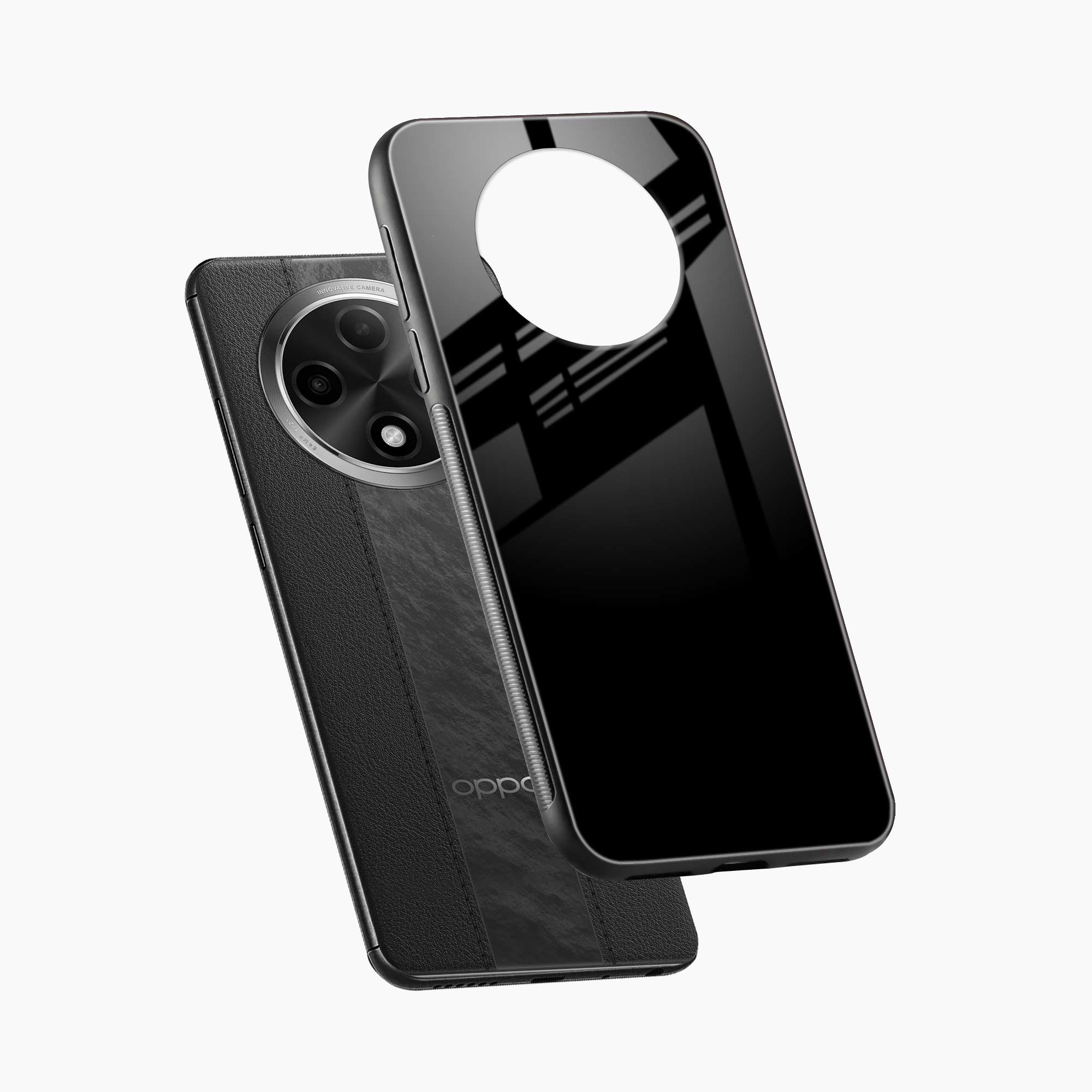 Pure Black Oppo F27 5G Back Cover