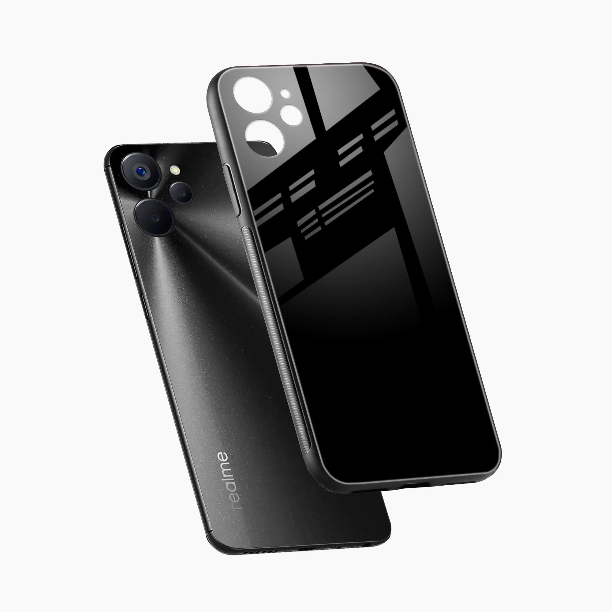 Pure Black Realme 10T Back Cover