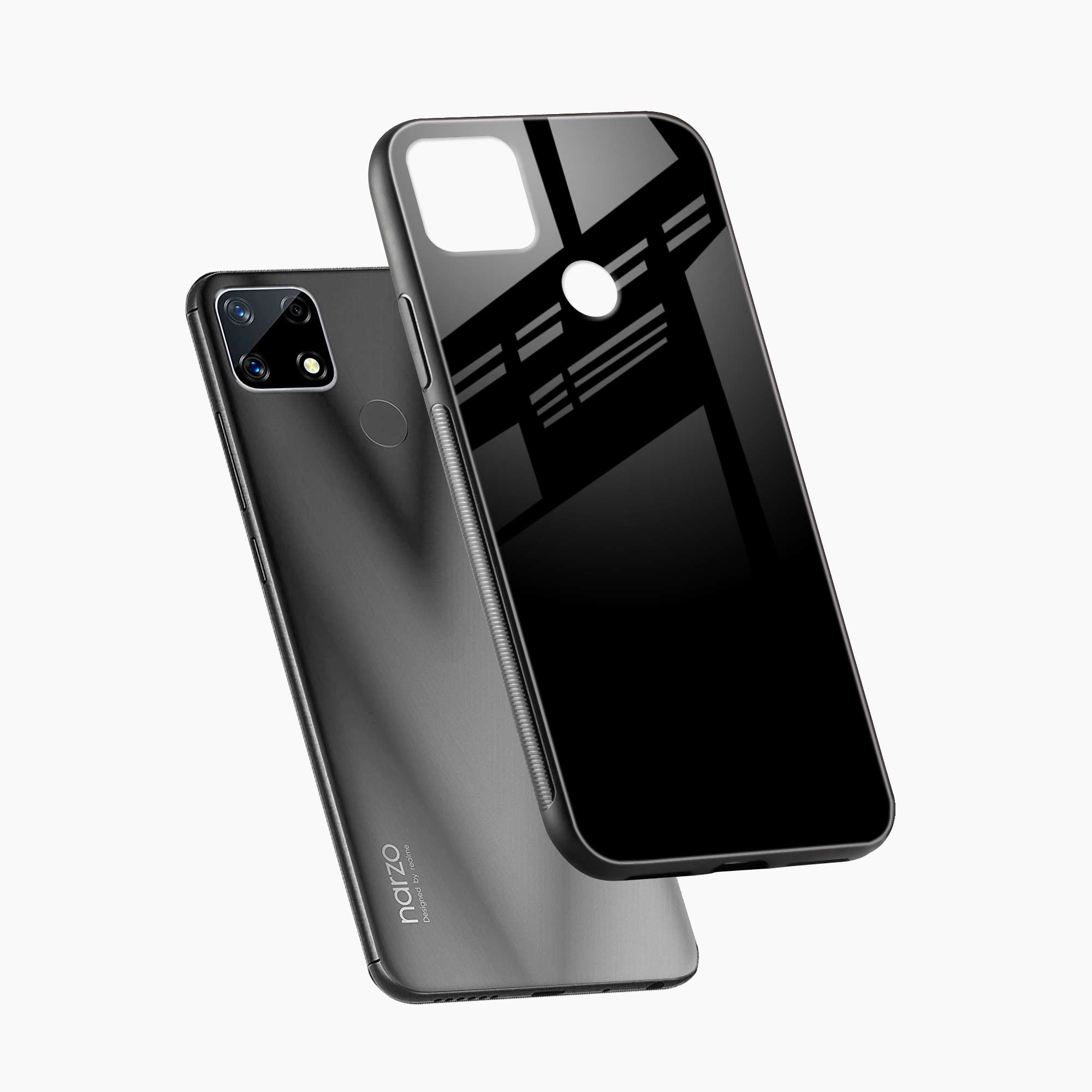 Pure Black Realme C25s Back Cover