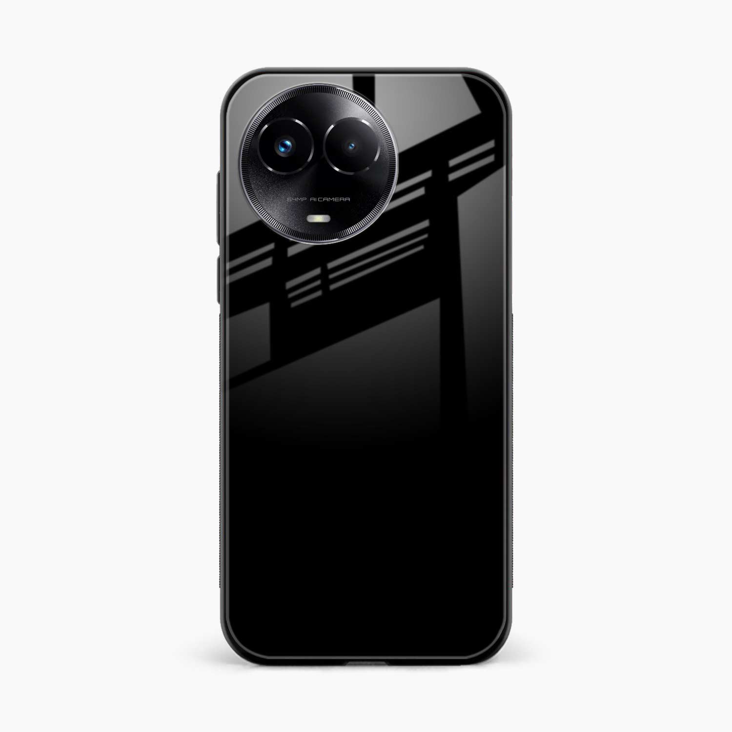 Pure Black Realme Narzo 60x Back Cover