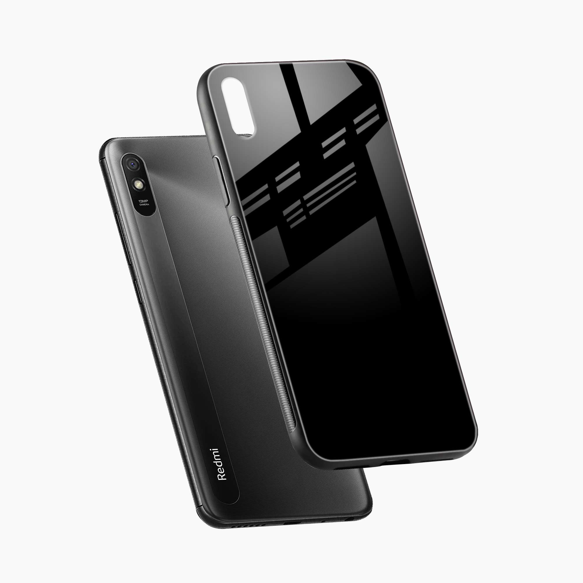 Pure Black Redmi 9i Back Cover