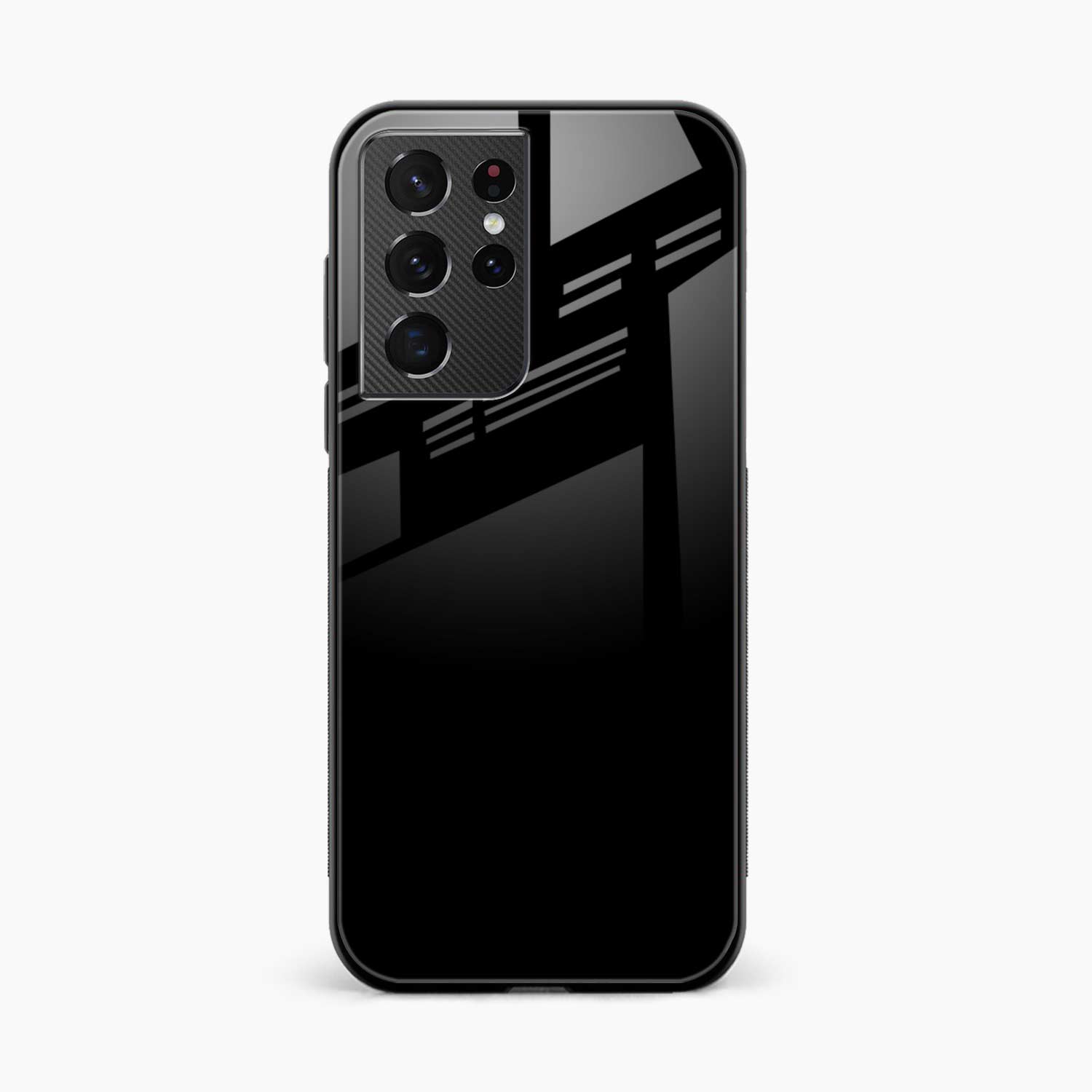 Pure Black Samsung S21 Ultra Back Cover