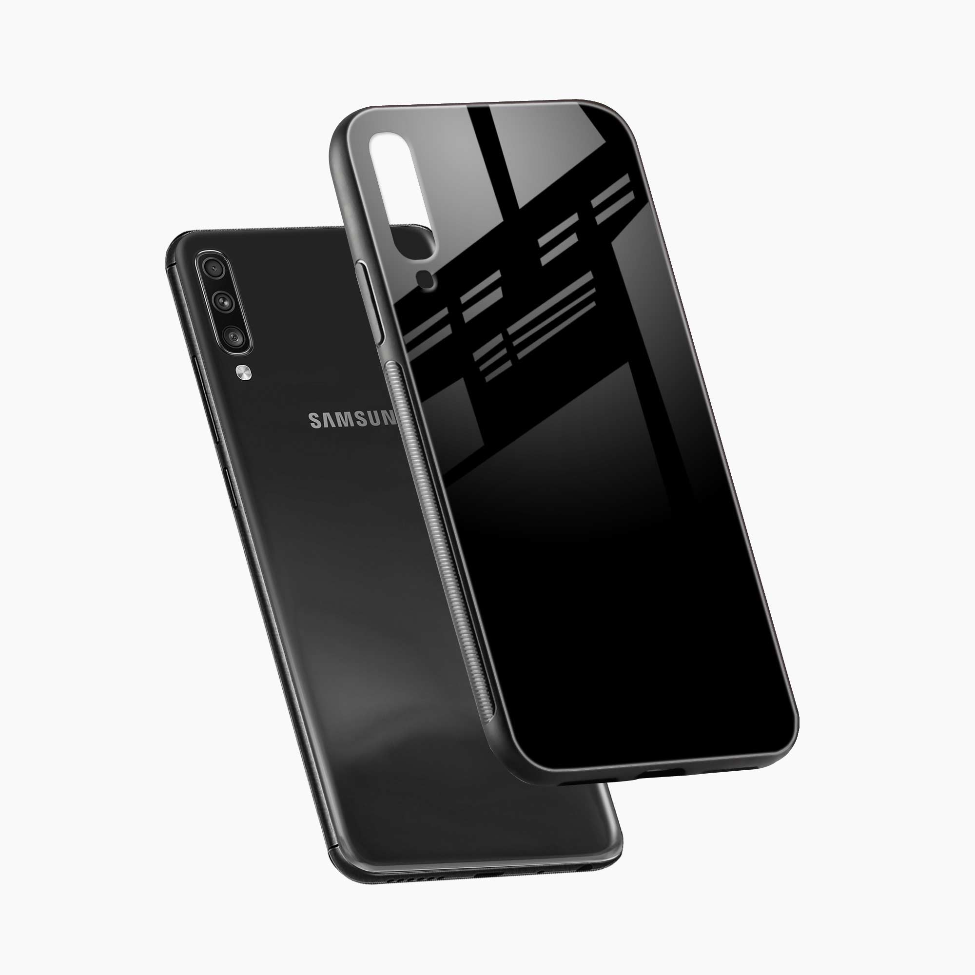 Pure Black Samsung A50 Back Cover