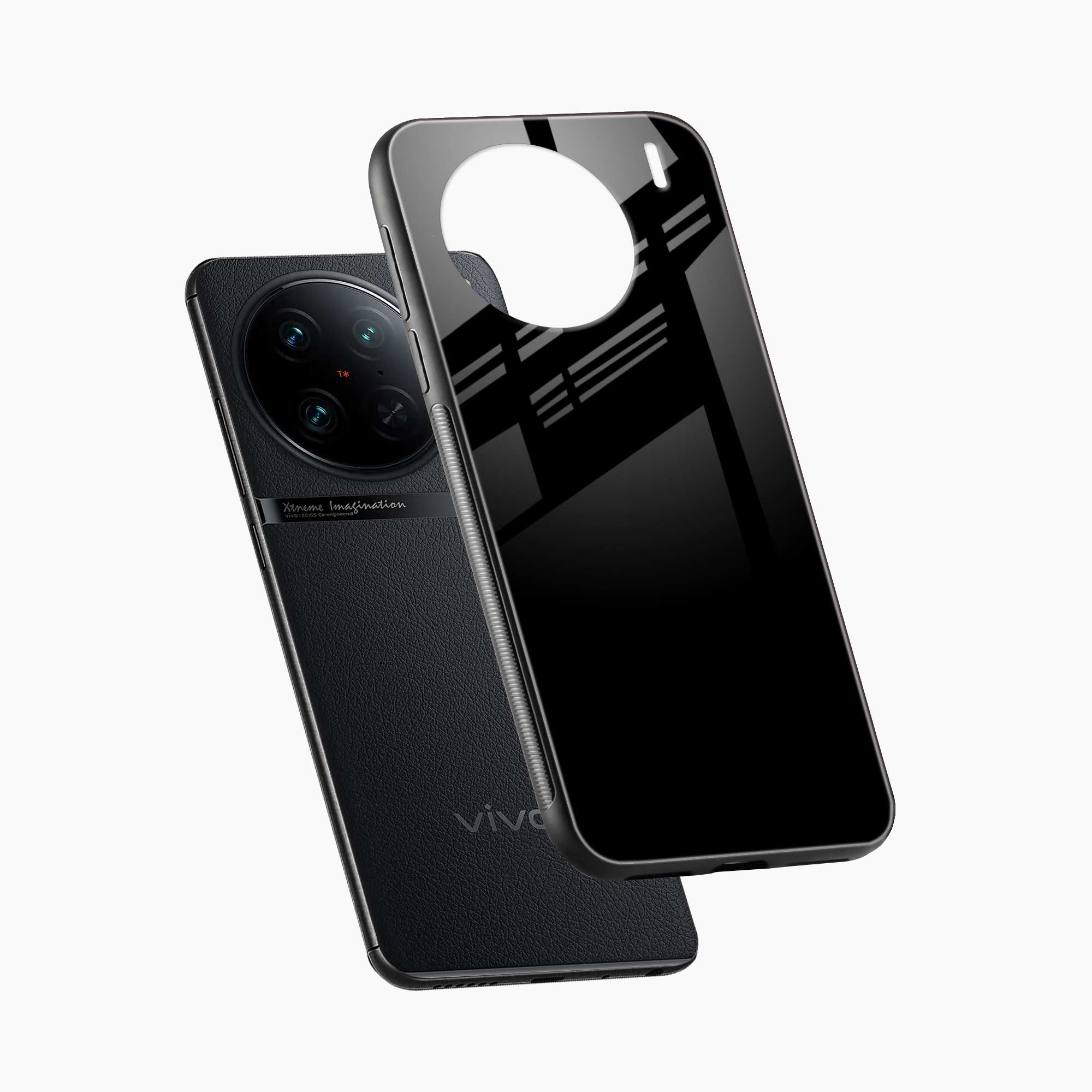 Pure Black Vivo X90 Pro Back Cover