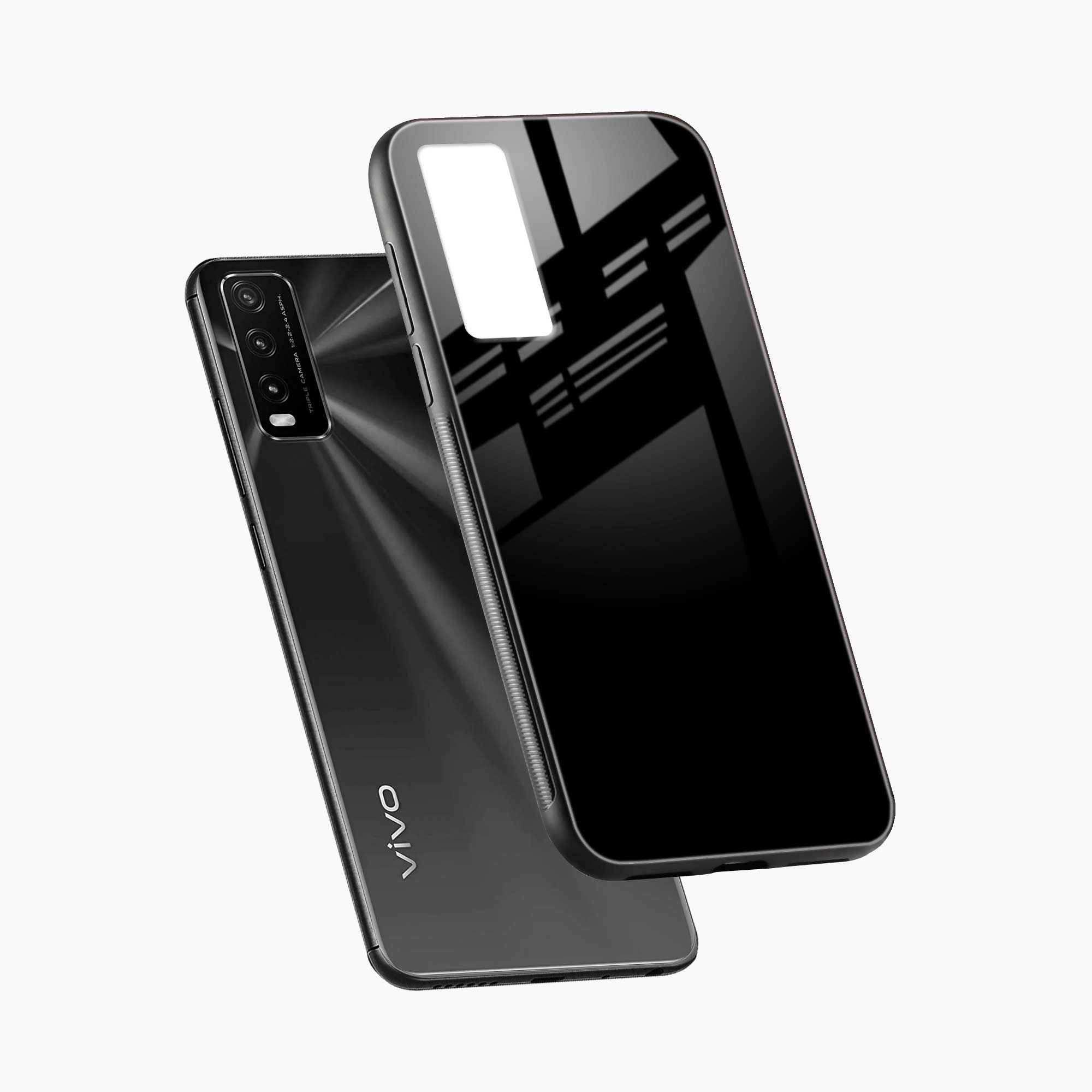 Pure Black Vivo Y20s Back Cover